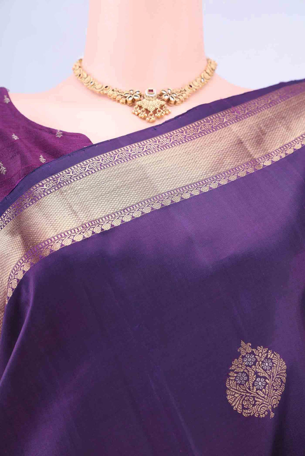 Burgundy Coimbatore Silk Cotton Saree
