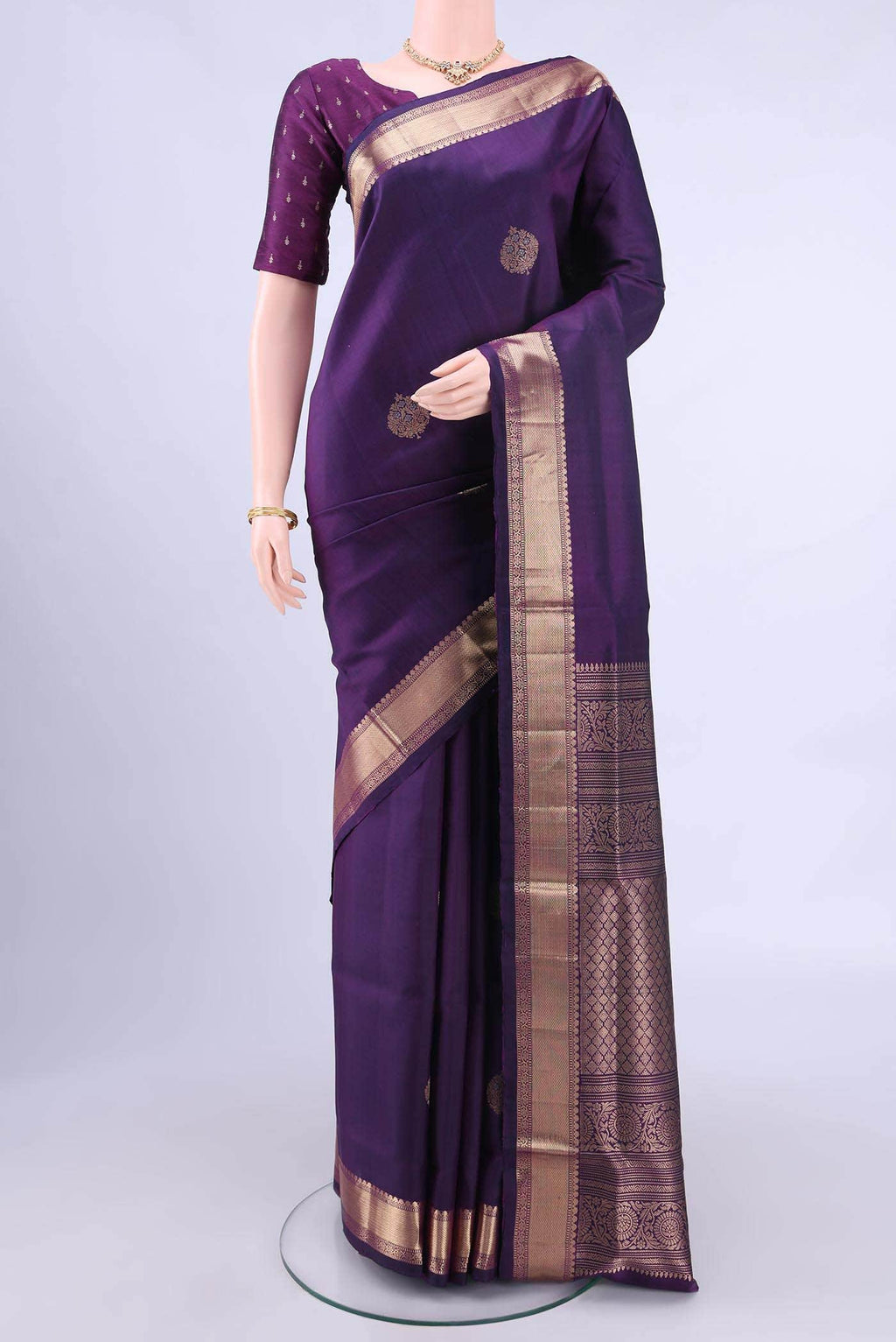 Burgundy Coimbatore Silk Cotton Saree