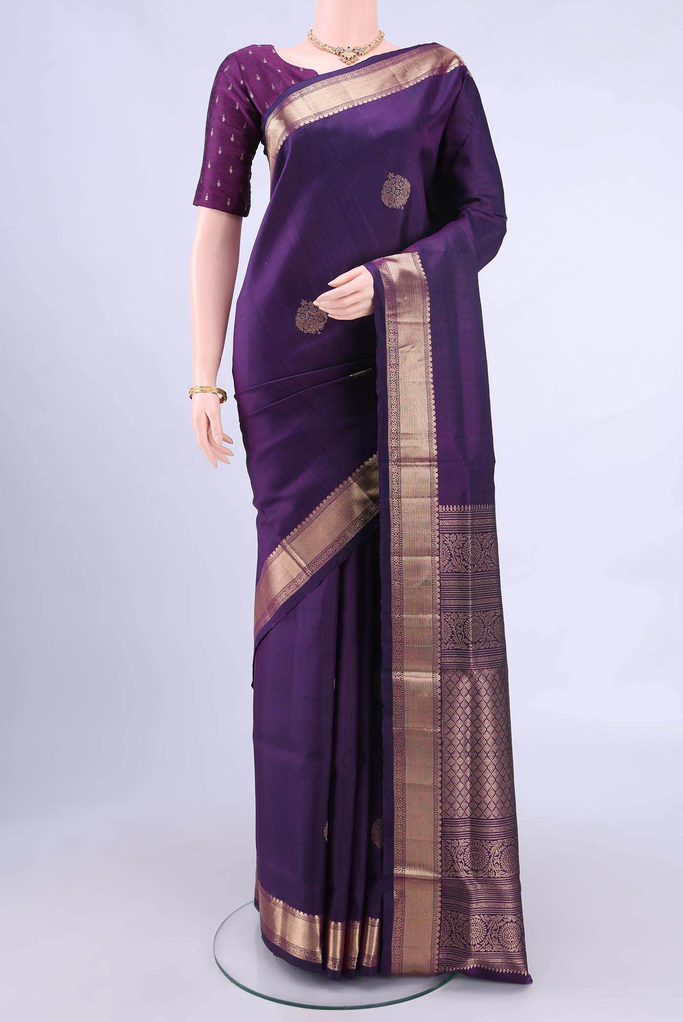 Burgundy Coimbatore Silk Cotton Saree