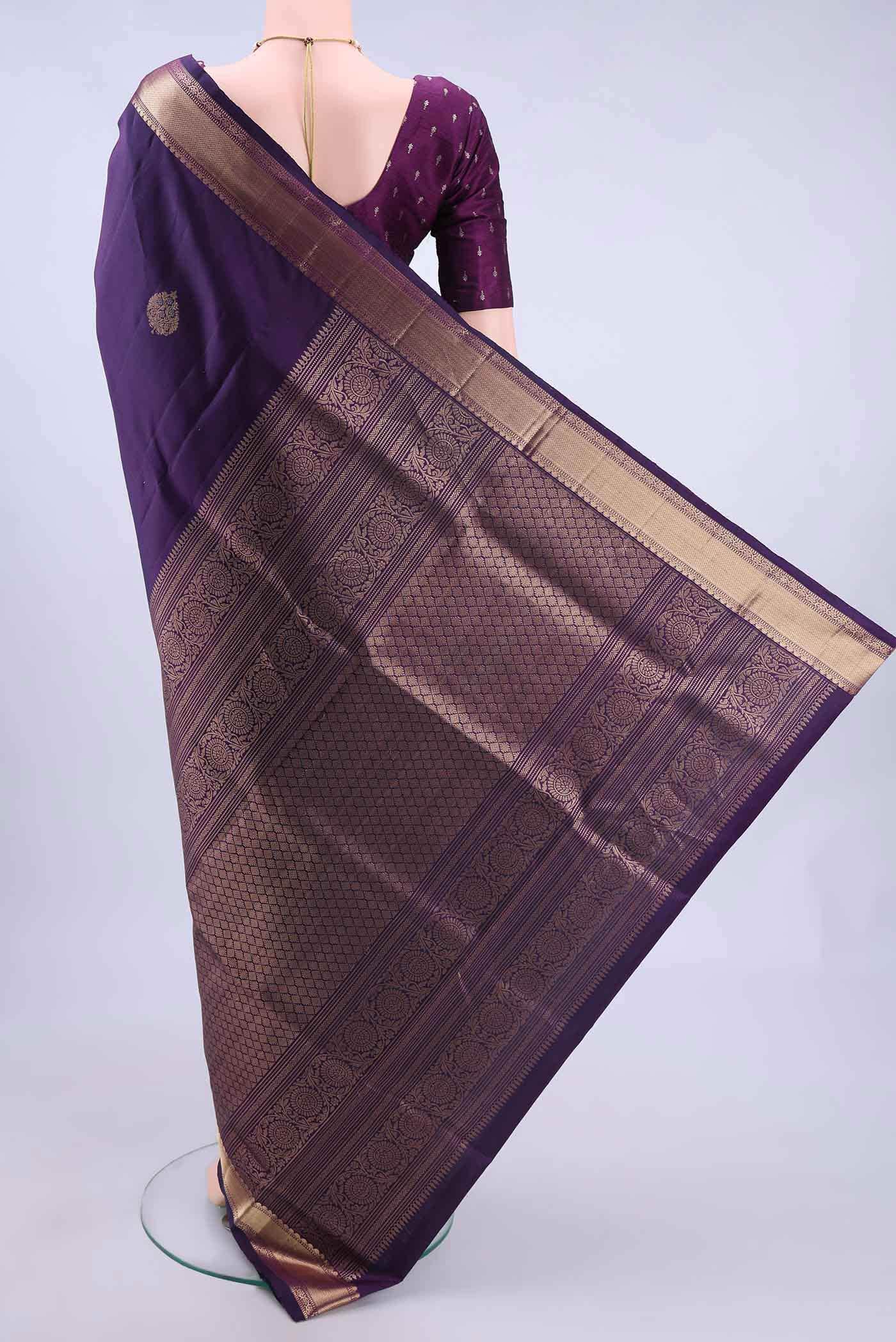 Burgundy Coimbatore Silk Cotton Saree