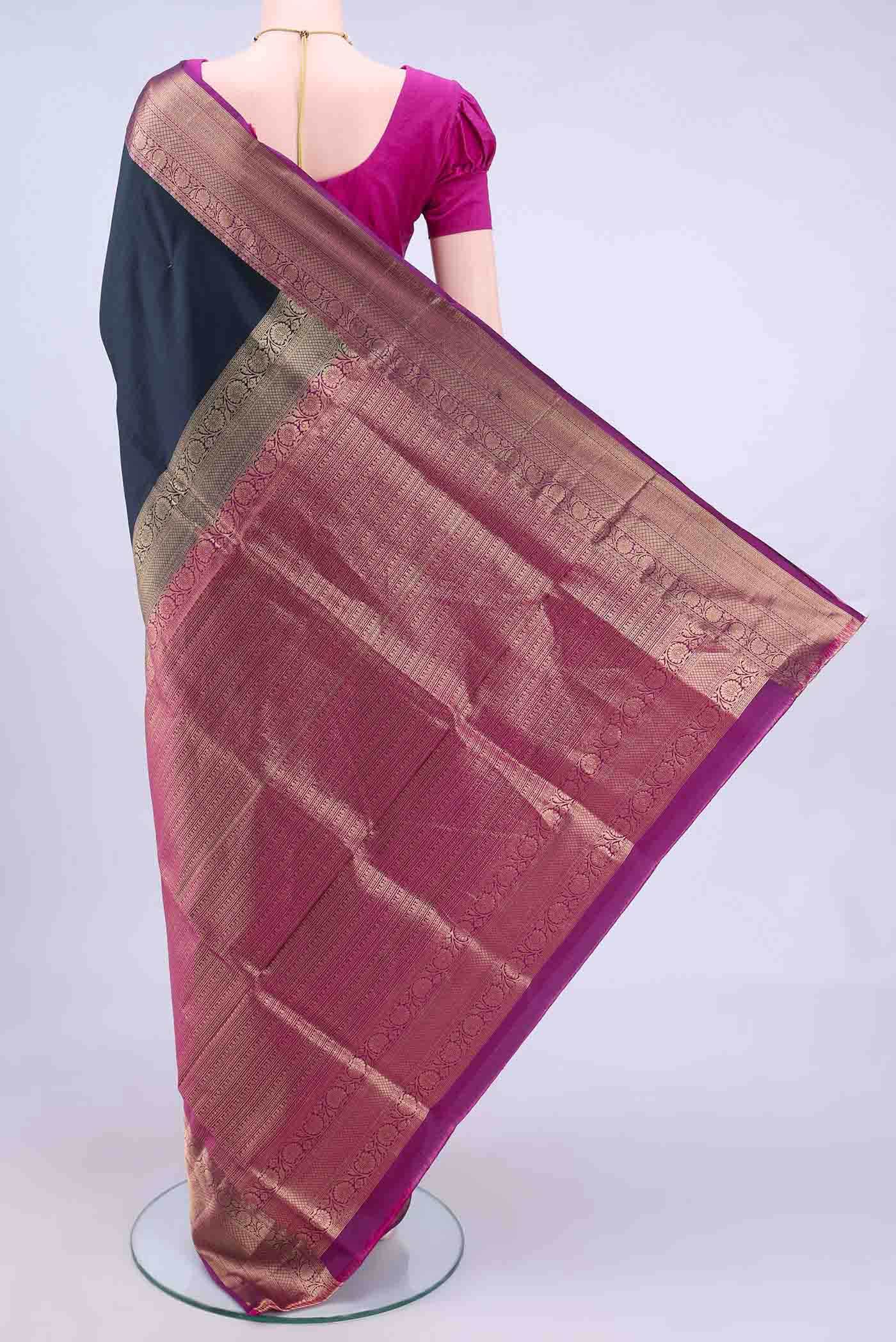 Navy Blue Soft Silk Saree