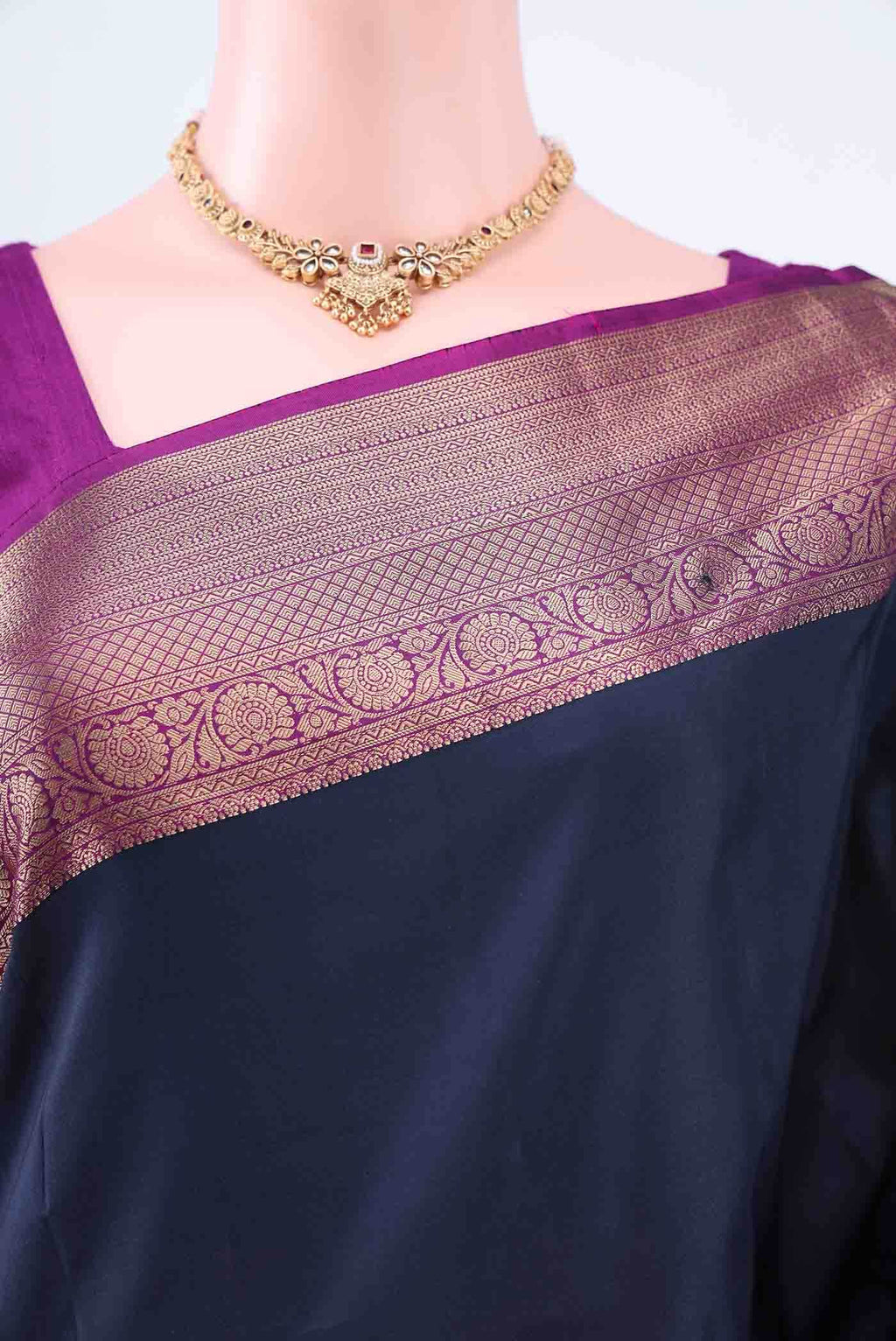 Navy Blue Soft Silk Saree