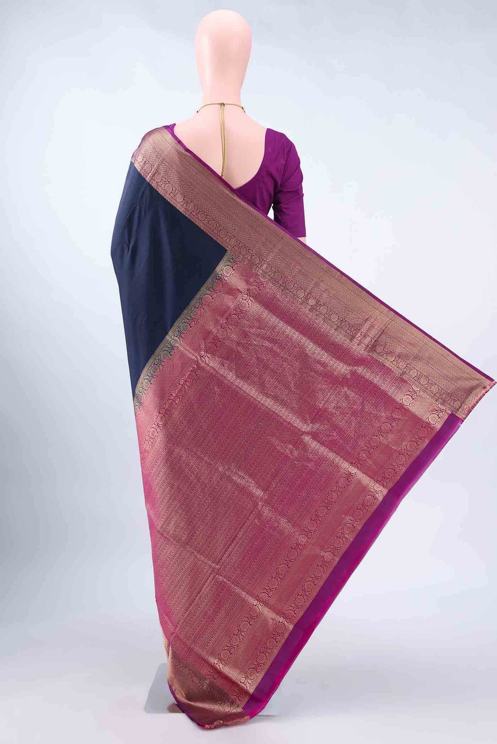 Navy Blue Soft Silk Saree