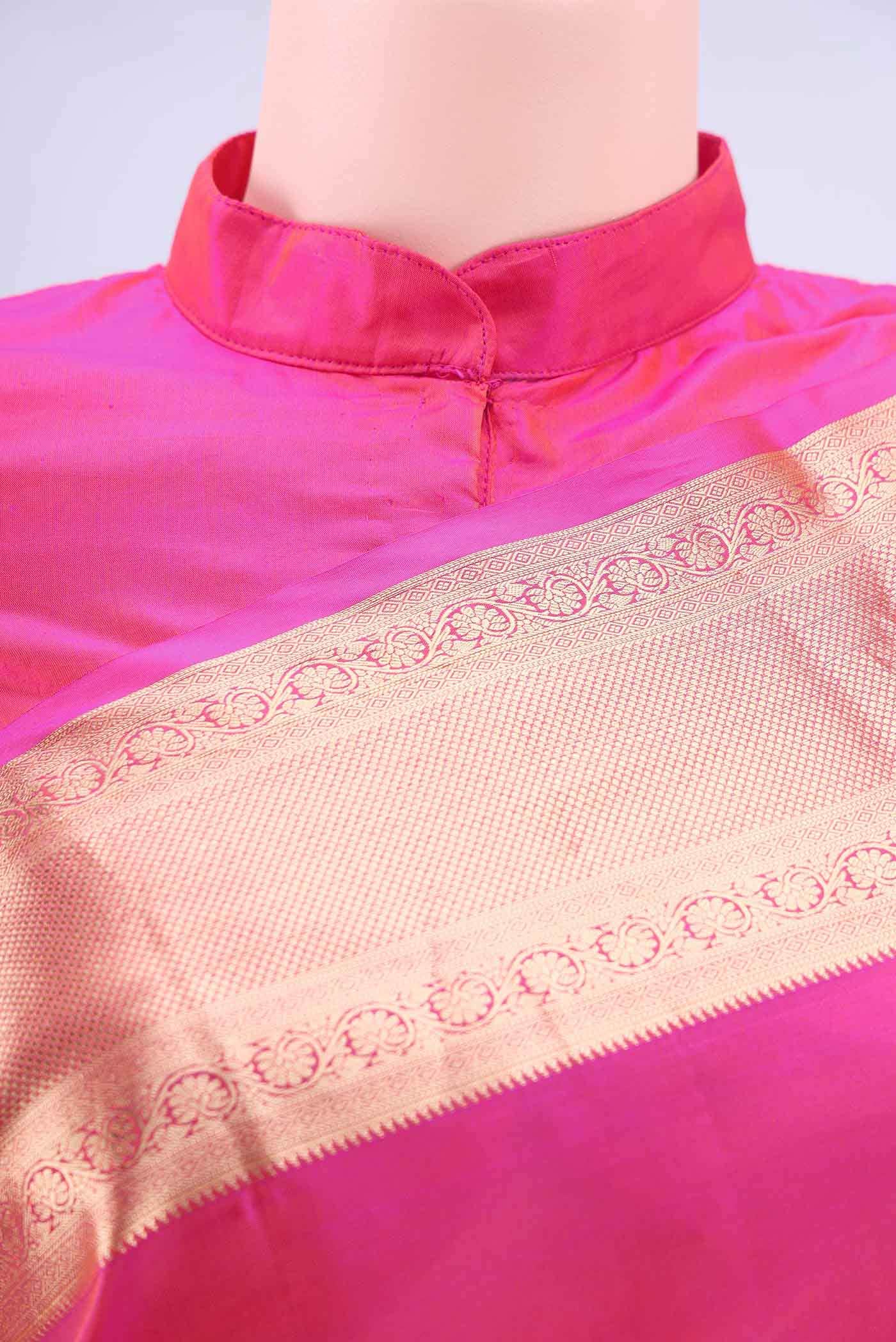 Pink Coimbatore Silk Cotton Saree