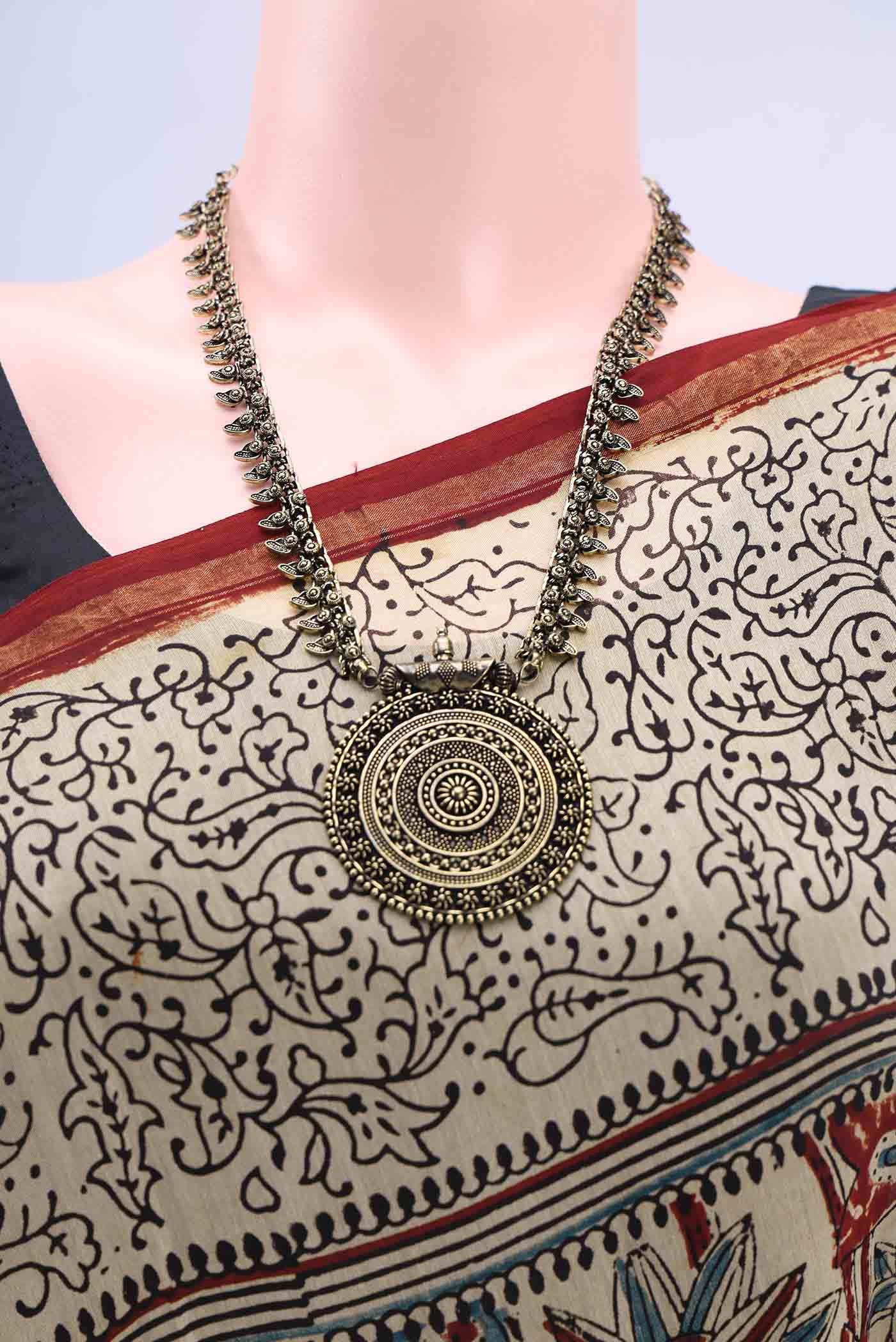 Beige Chanderi Silk Cotton Saree