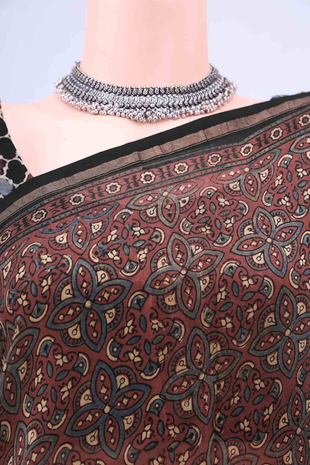 Maroon Chanderi Silk Cotton Saree