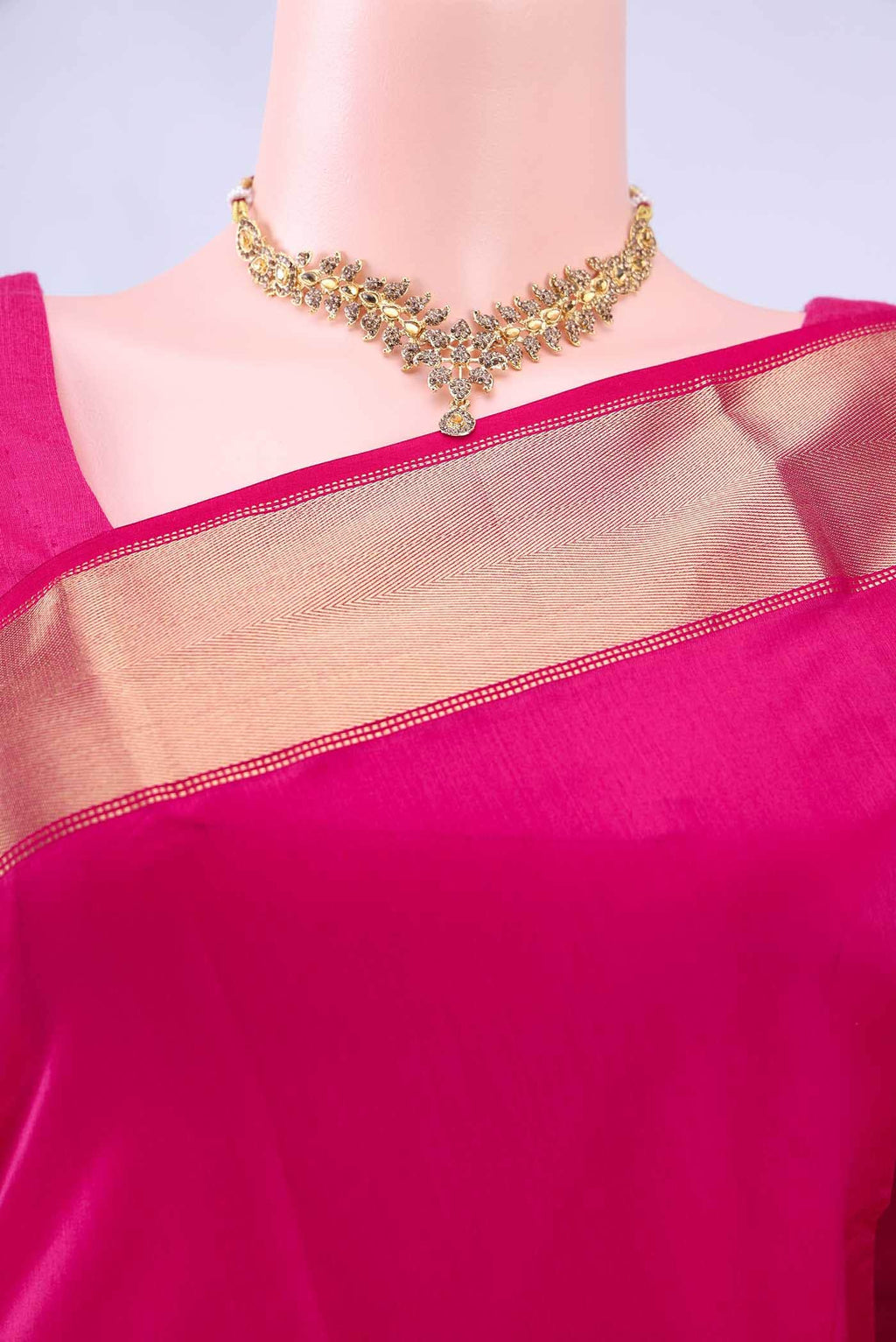 Rani Pink Maheshwari Silk Cotton Saree
