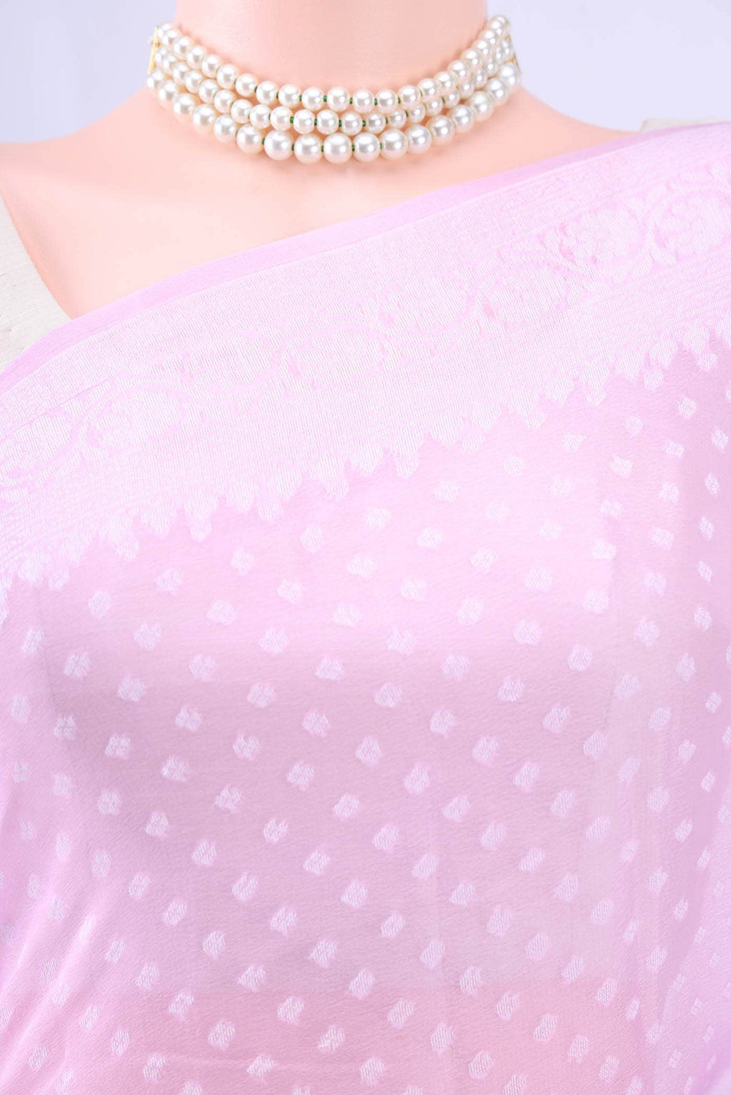 Lilac Banarasi Georgette Saree