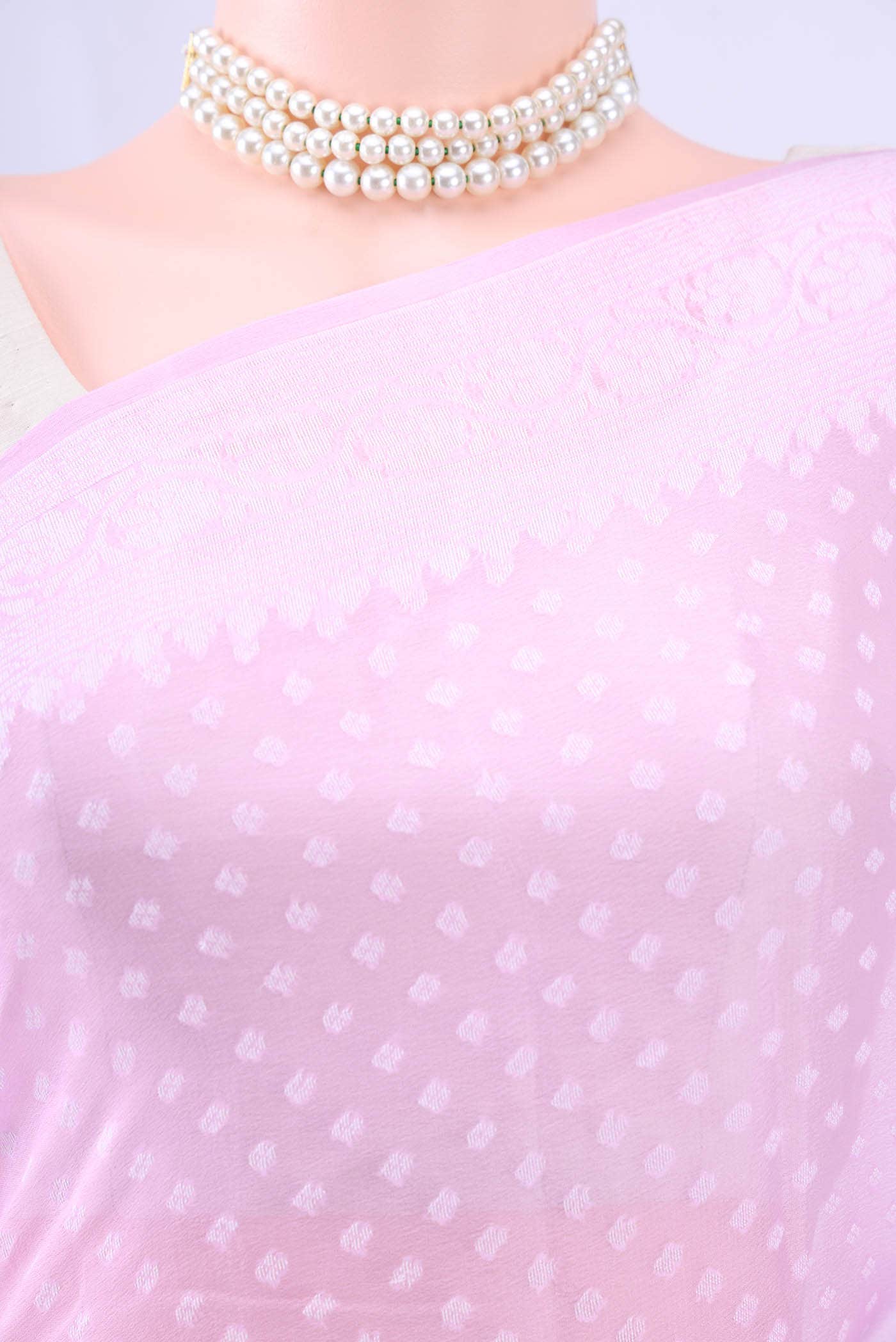 Lilac Banarasi Georgette Saree