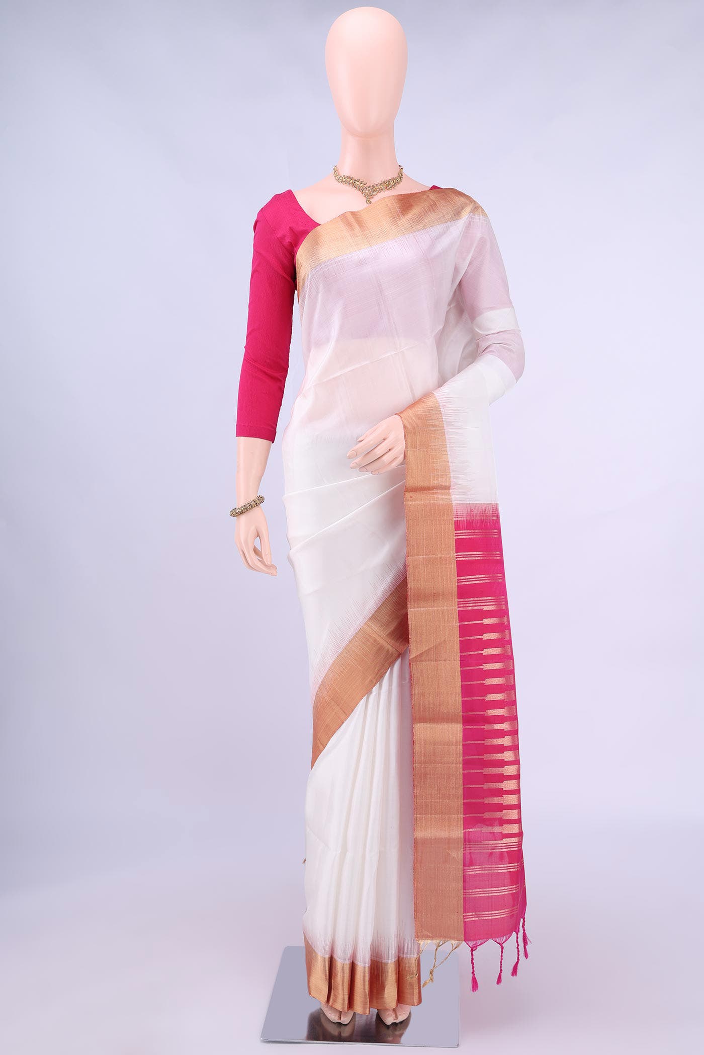 White Soft Silk Saree