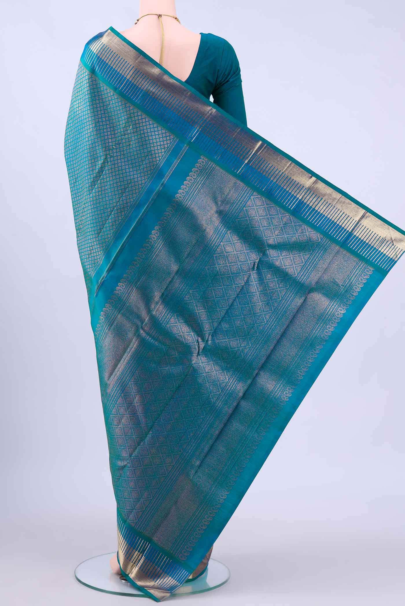 Blue Kanchipuram Silk Saree