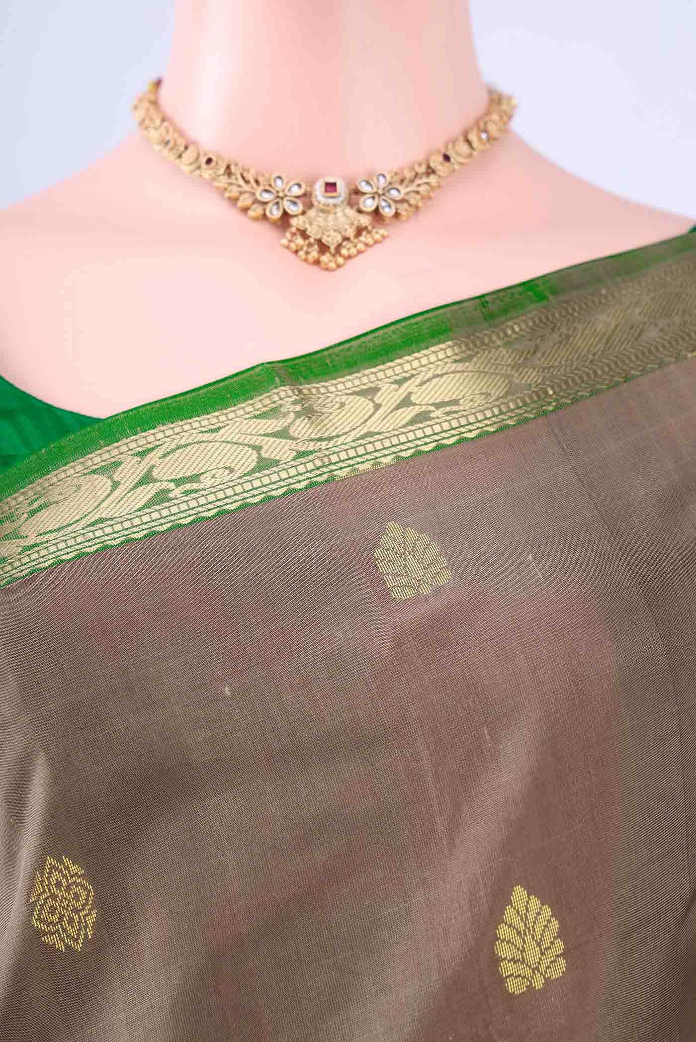 Coffee Brown Nangavalli Silk [ Salem ] Saree