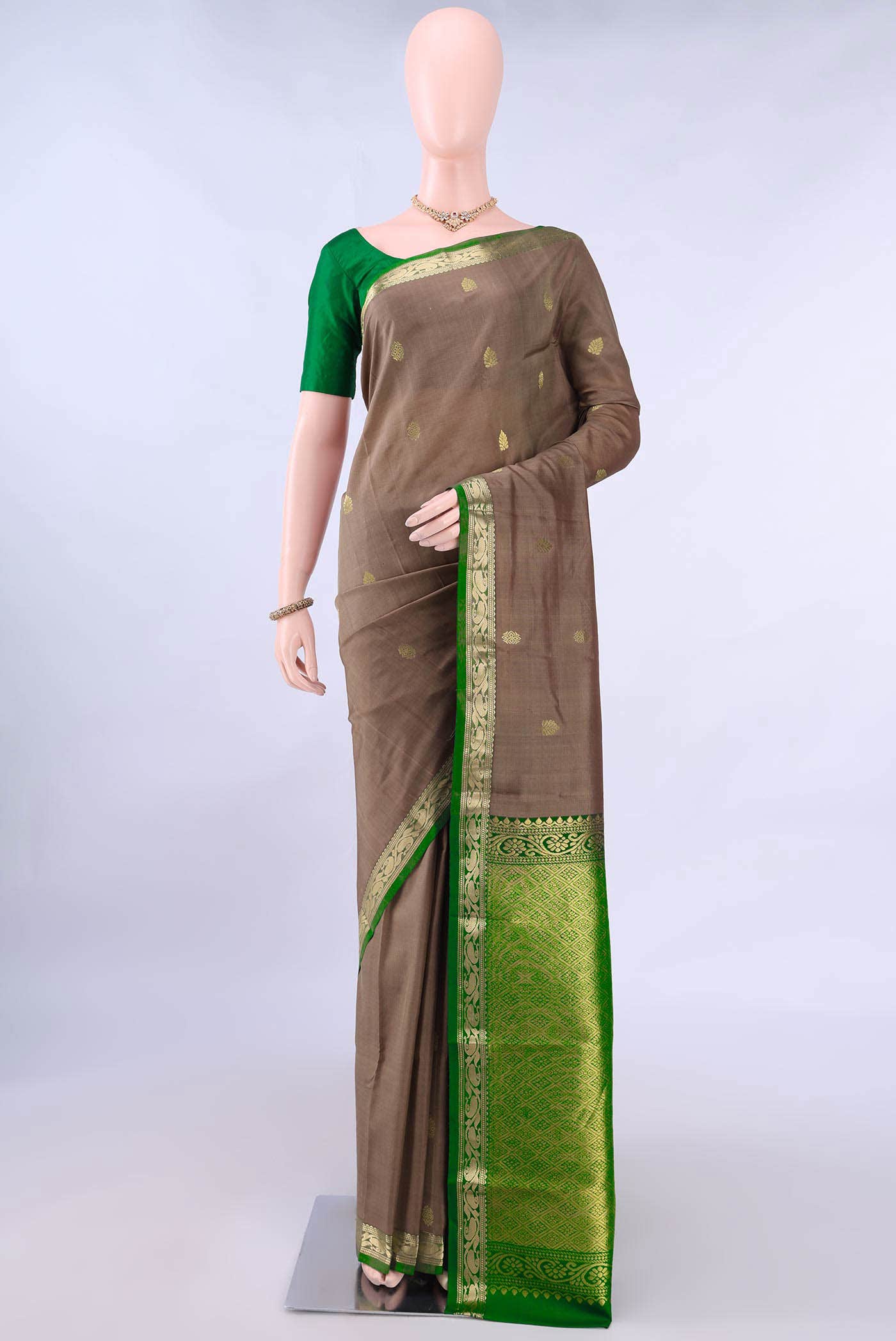 Coffee Brown Nangavalli Silk [ Salem ] Saree