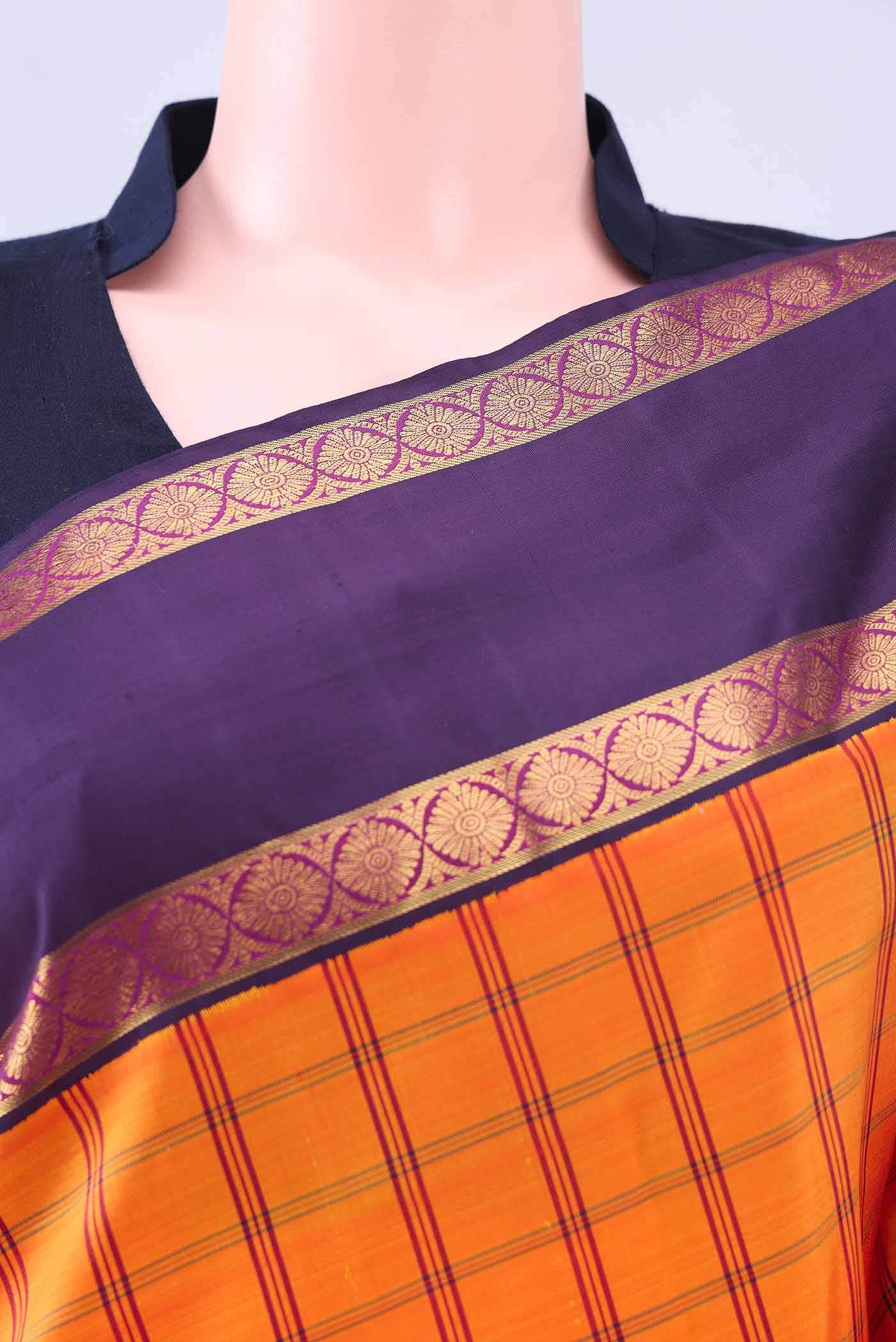 Yellow Kanchipuram Silk Saree