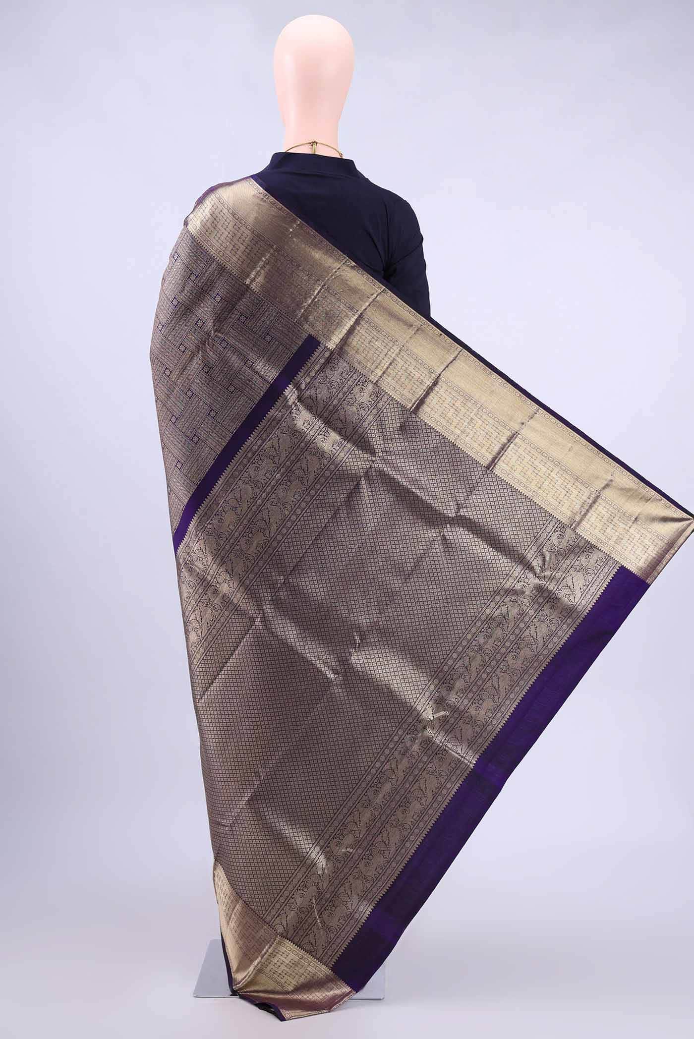 Burgundy Kanchipuram Silk Saree