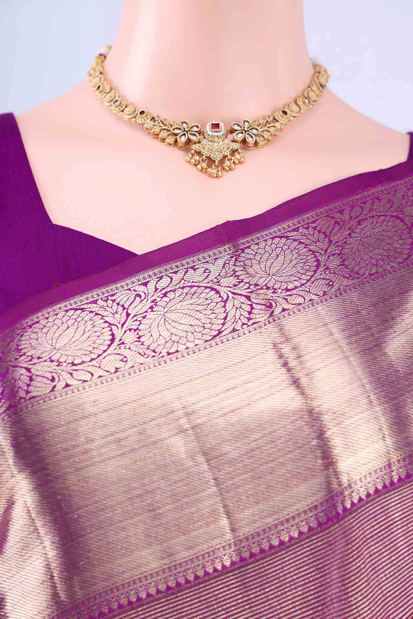 Magenta Kanchipuram Saree