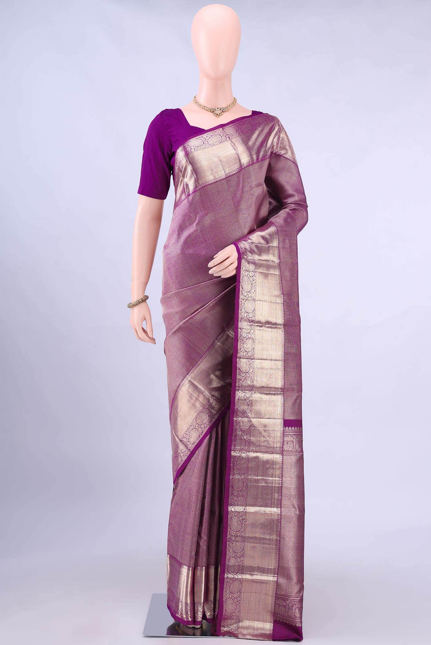 Magenta Kanchipuram Saree