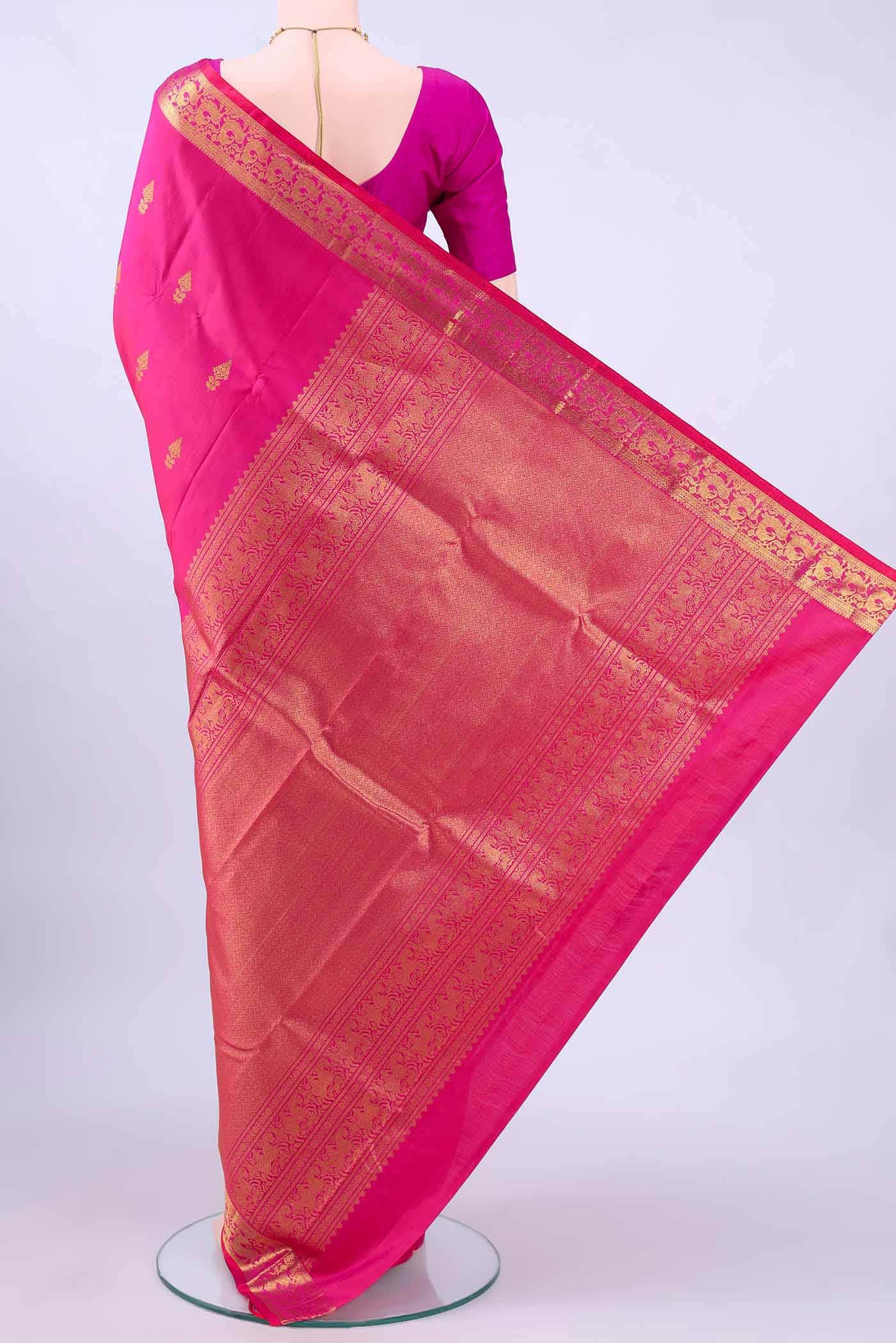 Dark Pink Kanchipuram Saree