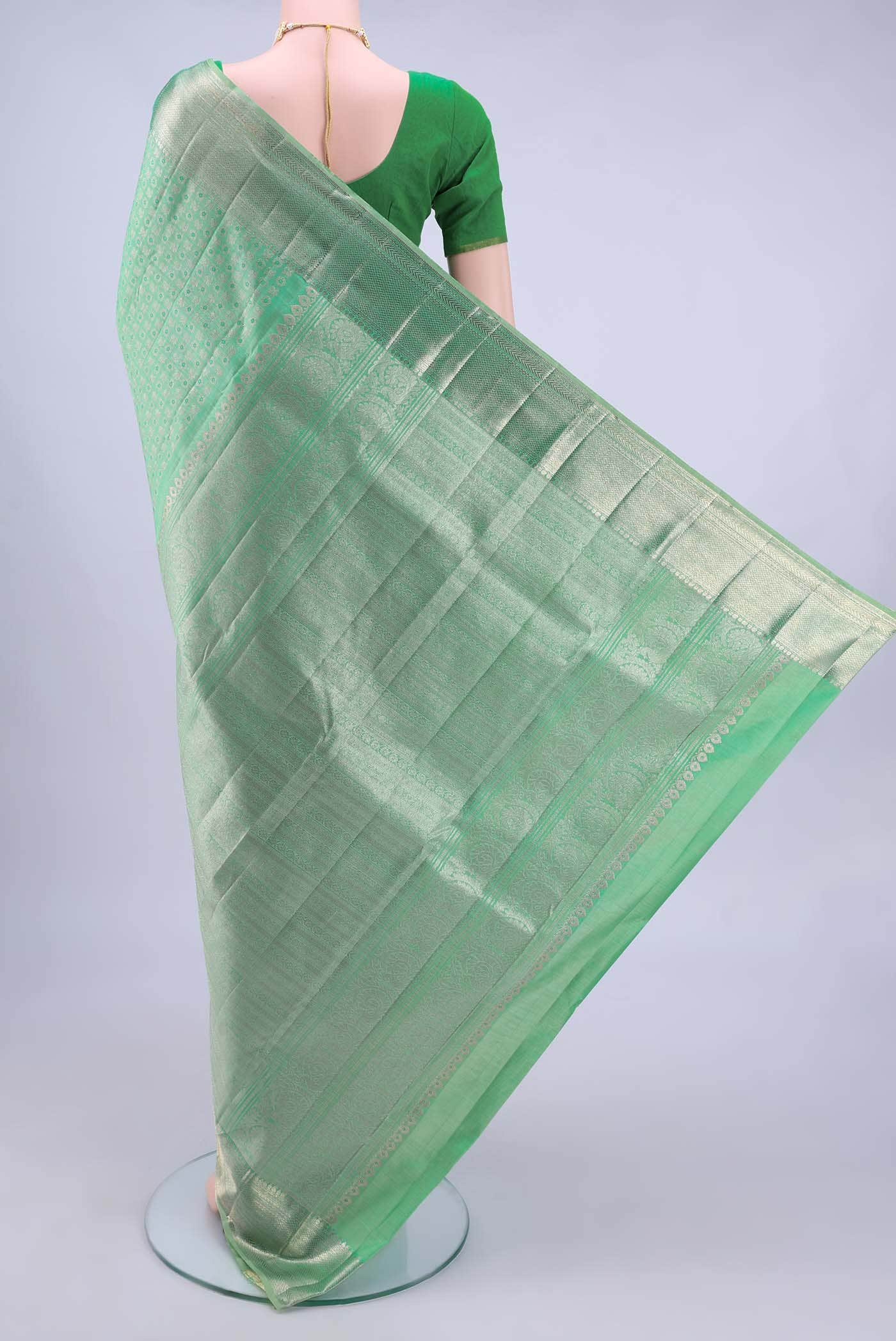 Mint Green Kanchipuram Saree