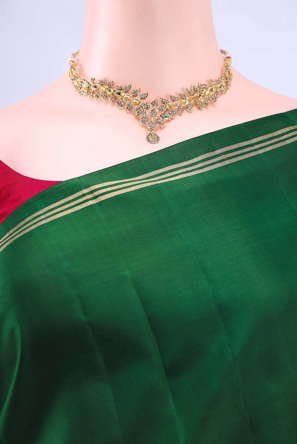 Bottle Green Dual Tone Nangavalli Silk [ Salem ] Saree
