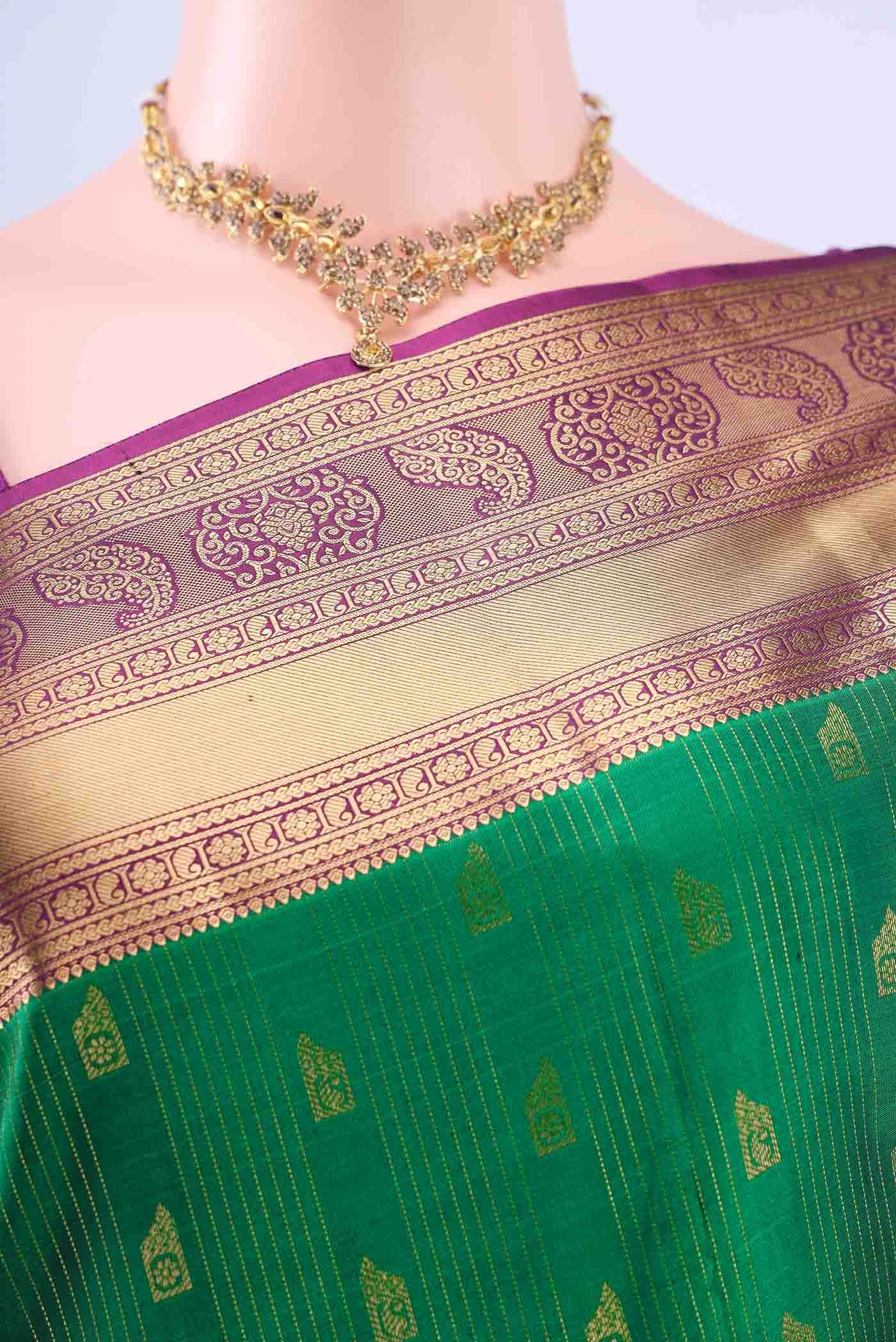 Green Dual Tone Nangavalli Silk [ Salem ] Saree