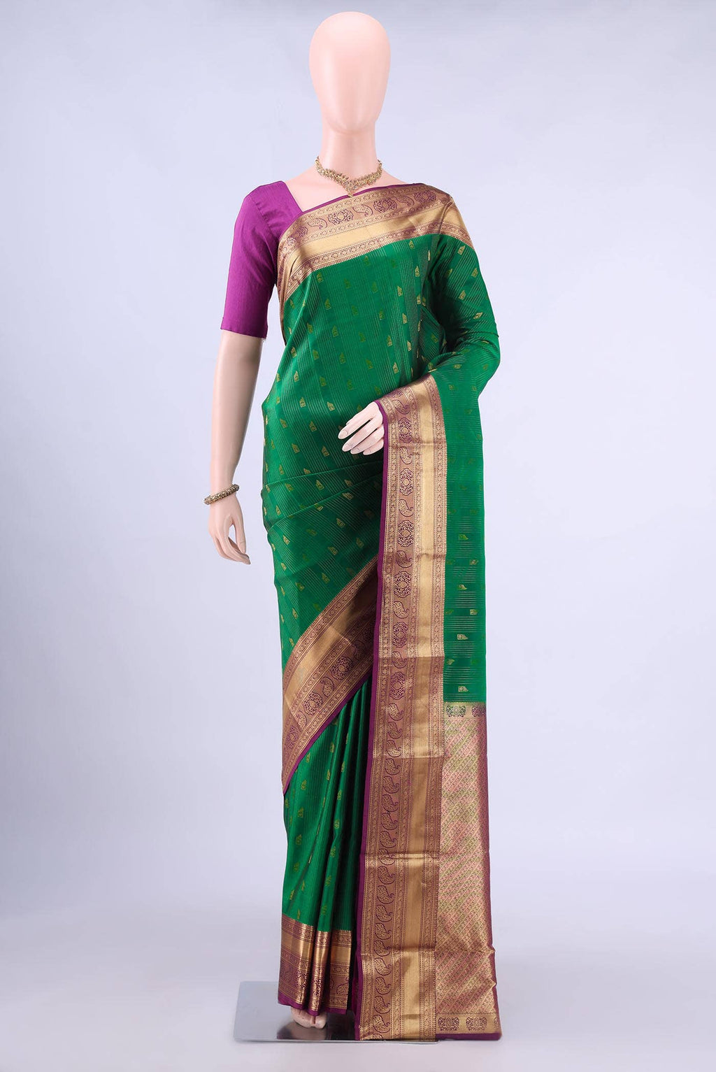 Green Dual Tone Nangavalli Silk [ Salem ] Saree