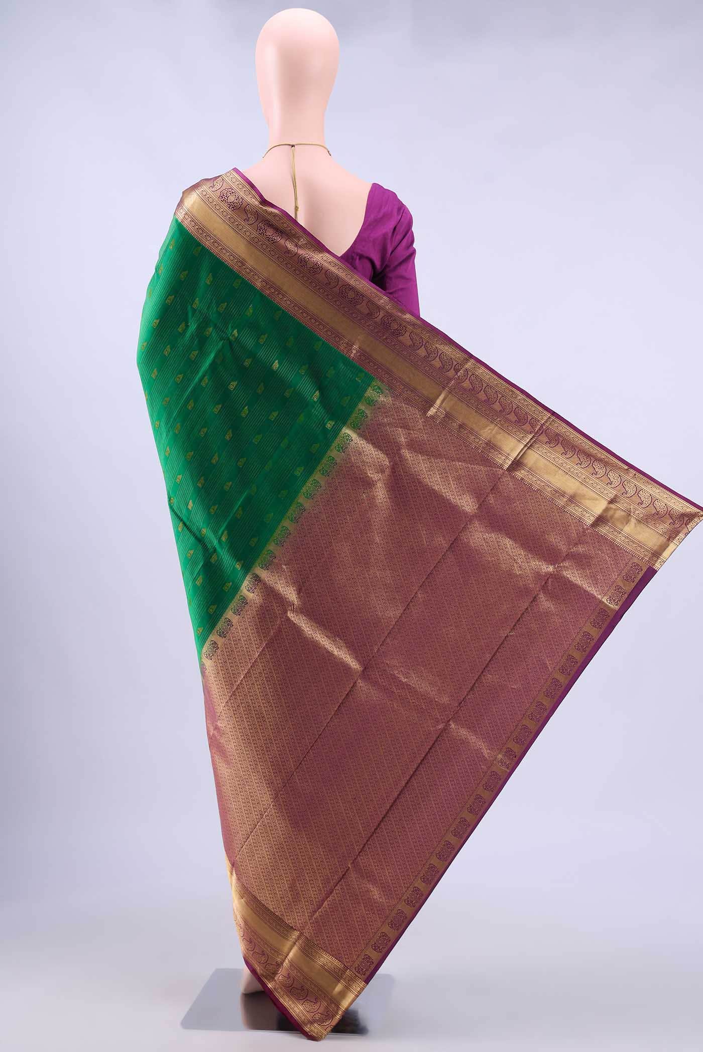Green Dual Tone Nangavalli Silk [ Salem ] Saree
