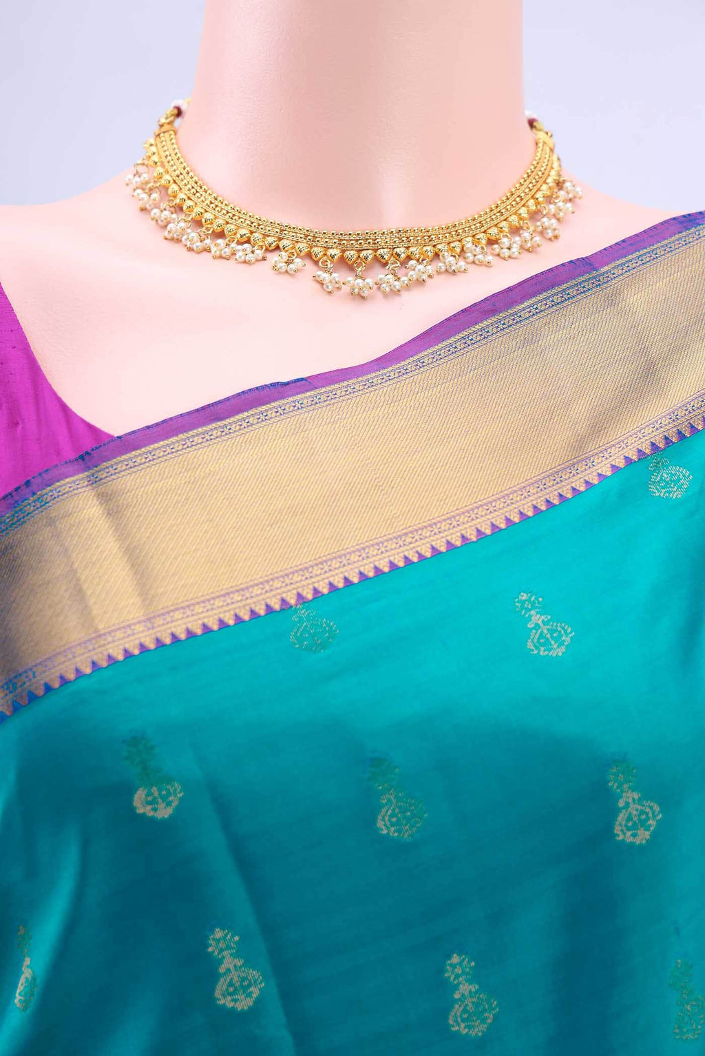 Blue Nangavalli Silk [ Salem ] Saree