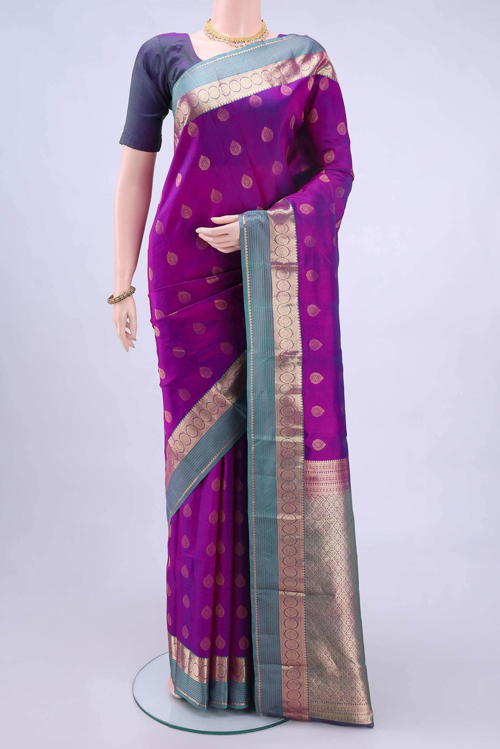 Magenta Nangavalli Silk [ Salem ] Saree