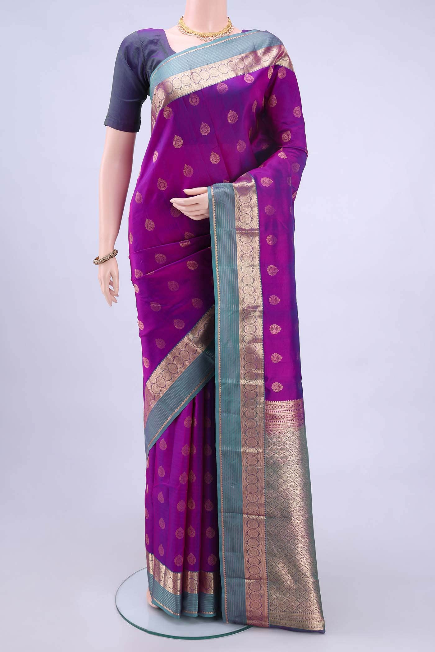 Magenta Nangavalli Silk [ Salem ] Saree
