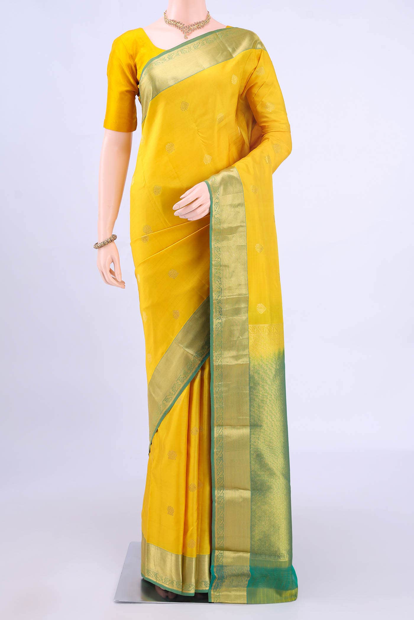 Yellow Nangavalli Silk [ Salem ] Saree