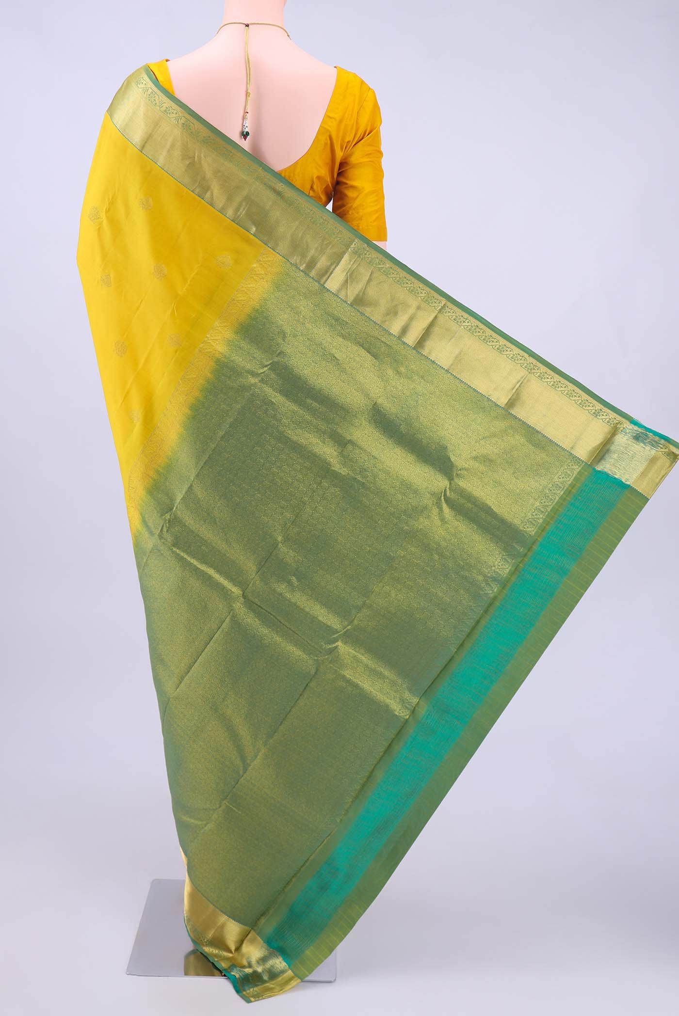 Yellow Nangavalli Silk [ Salem ] Saree