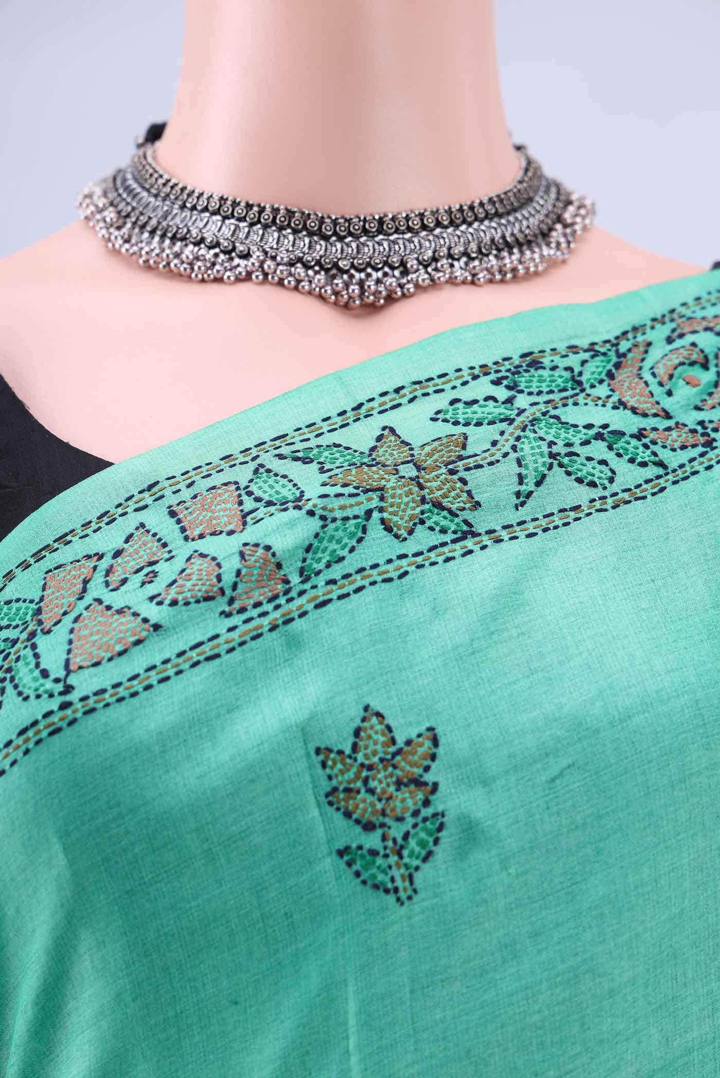 Light Green Banarasi Katan Silk Saree