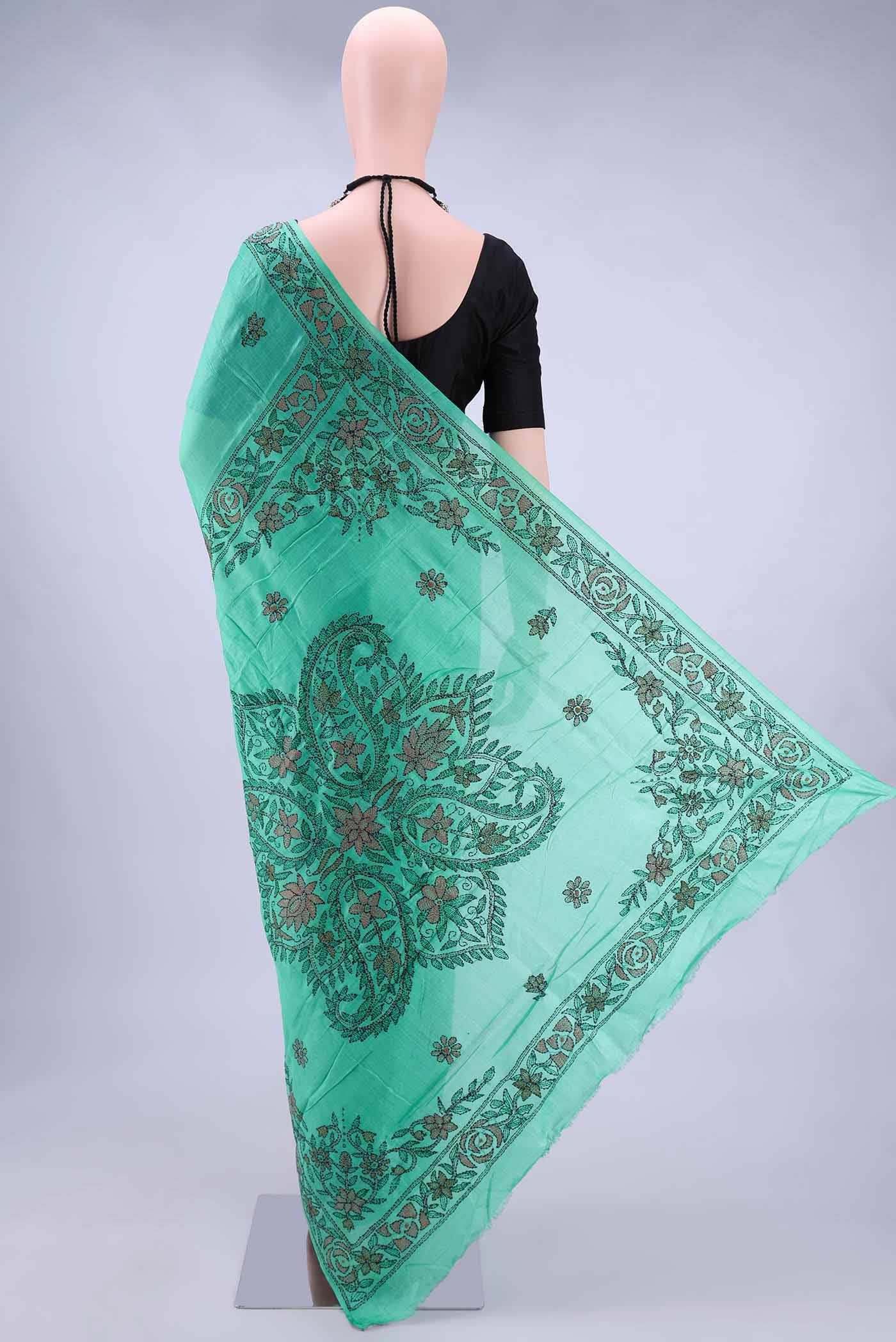 Light Green Banarasi Katan Silk Saree