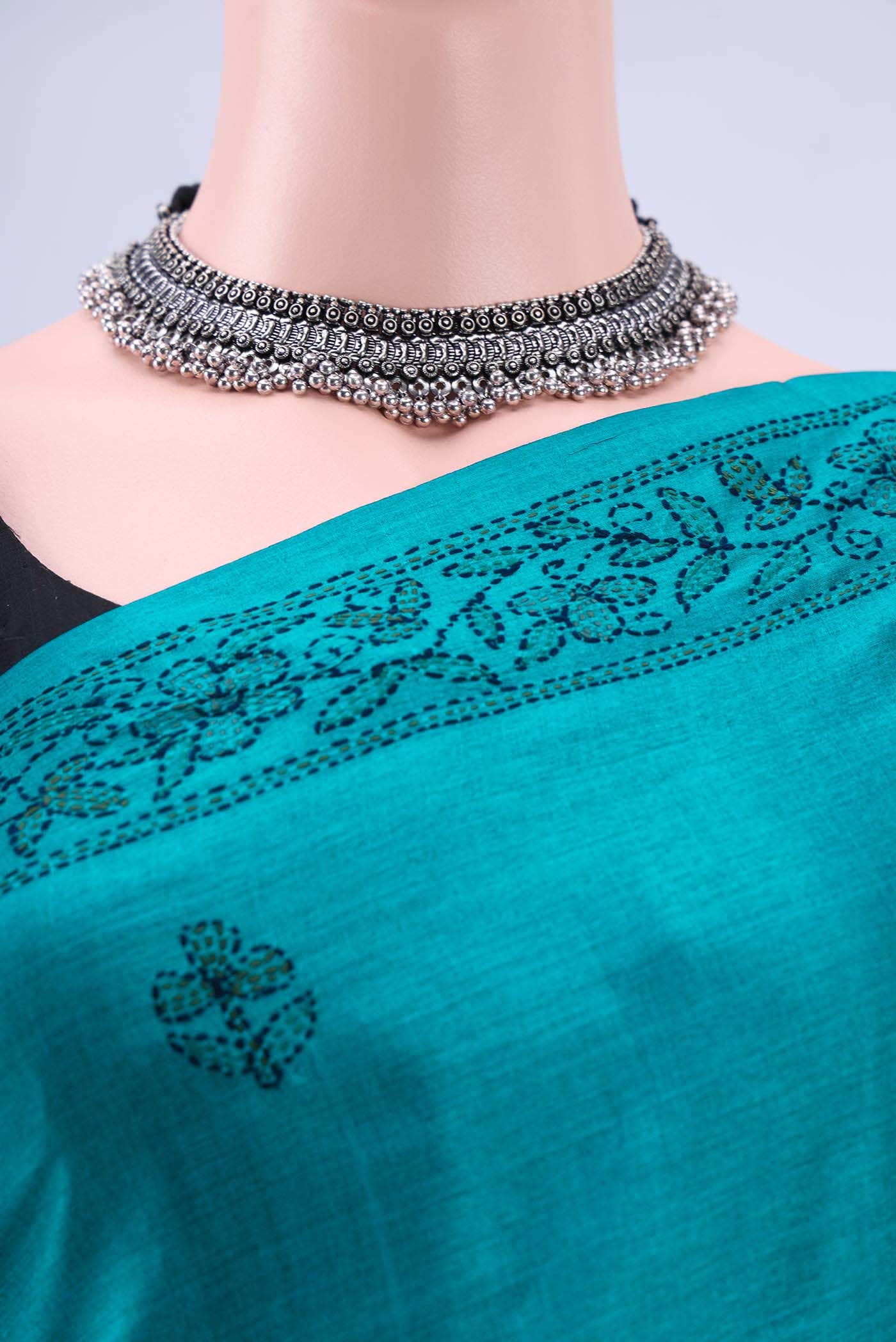Blue Banarasi Katan Silk Saree