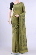 Light Green Kantha Silk Saree