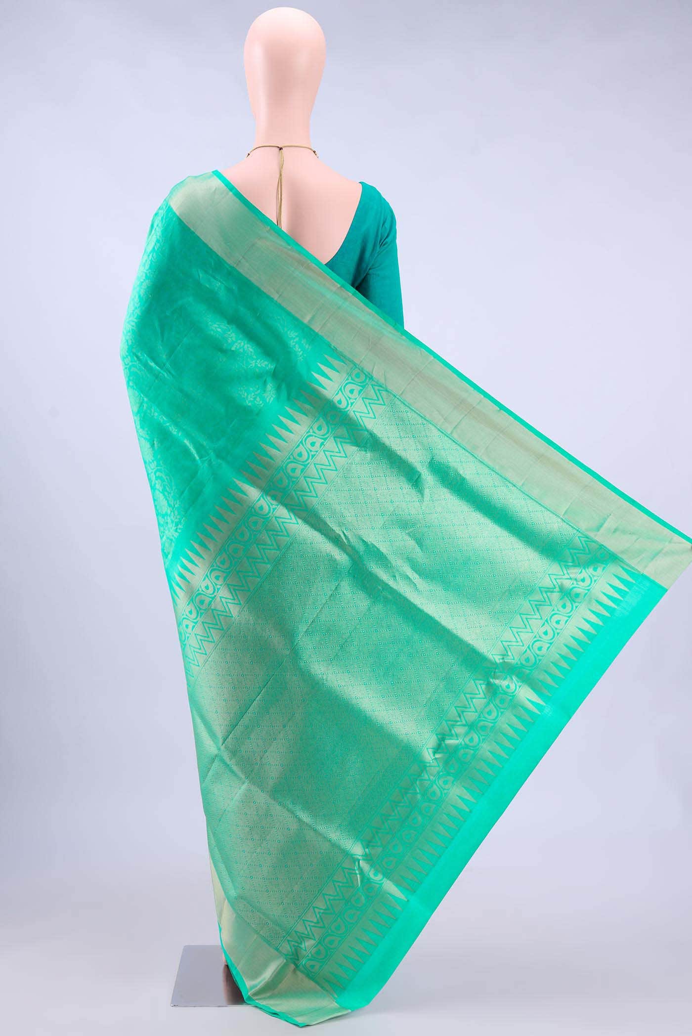 Turquoise Soft Silk Saree