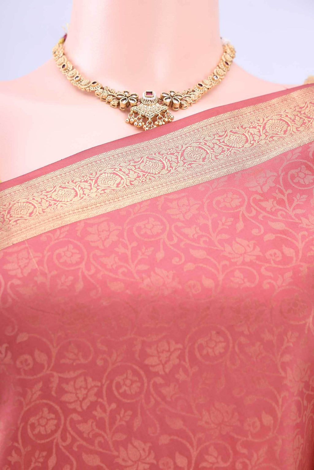 Peach Soft Silk Saree