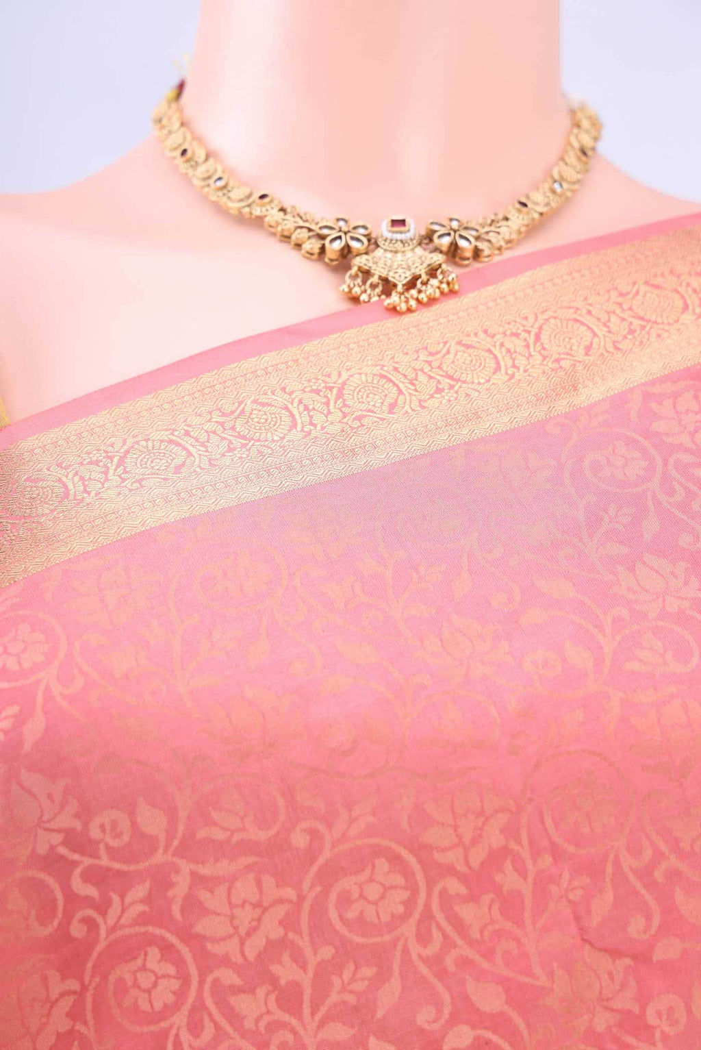 Peach Soft Silk Saree