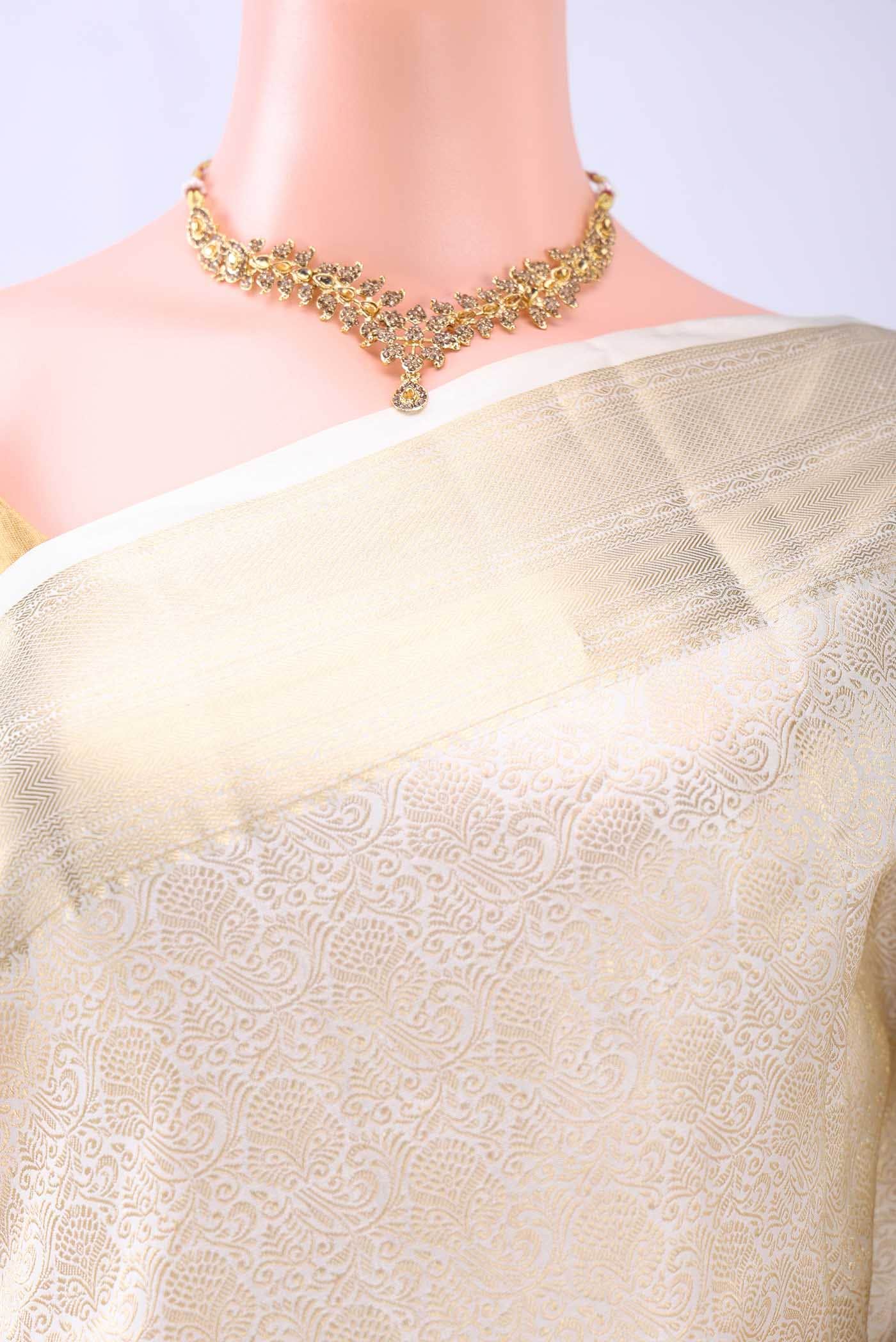Off White Uppada Silk Saree