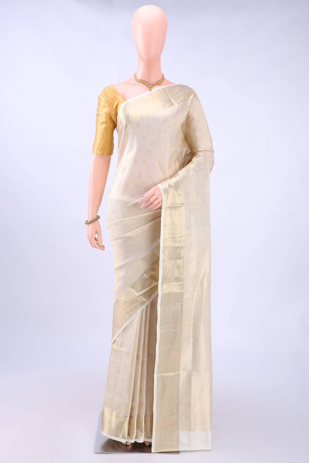 Off White Uppada Silk Saree