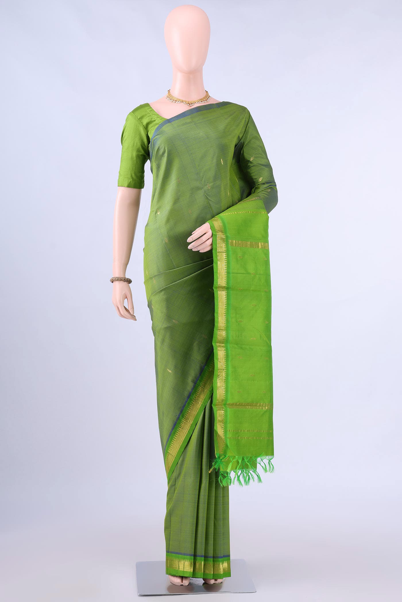 Green Kanchipuram Saree