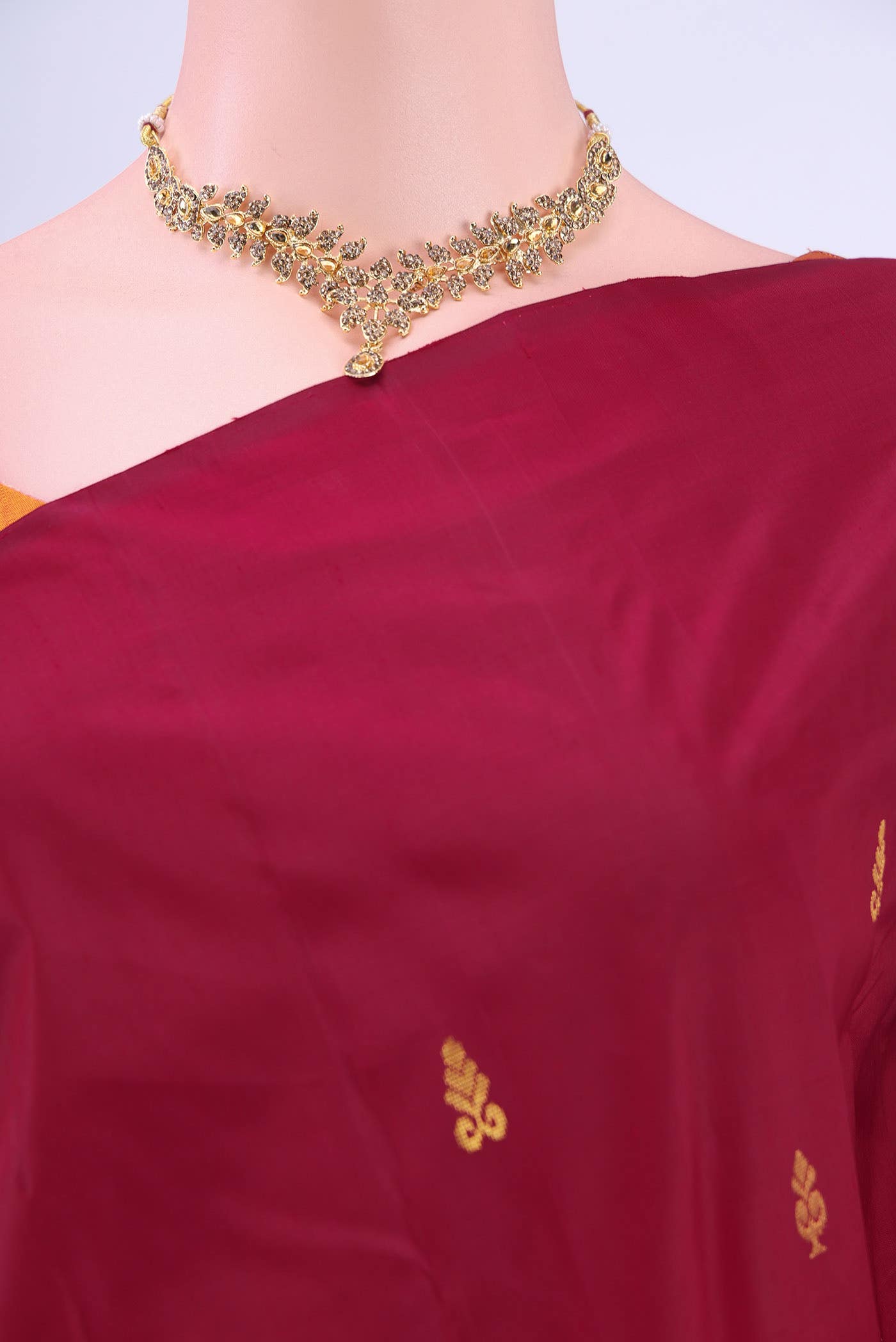 Maroon Kanchipuram Silk Saree