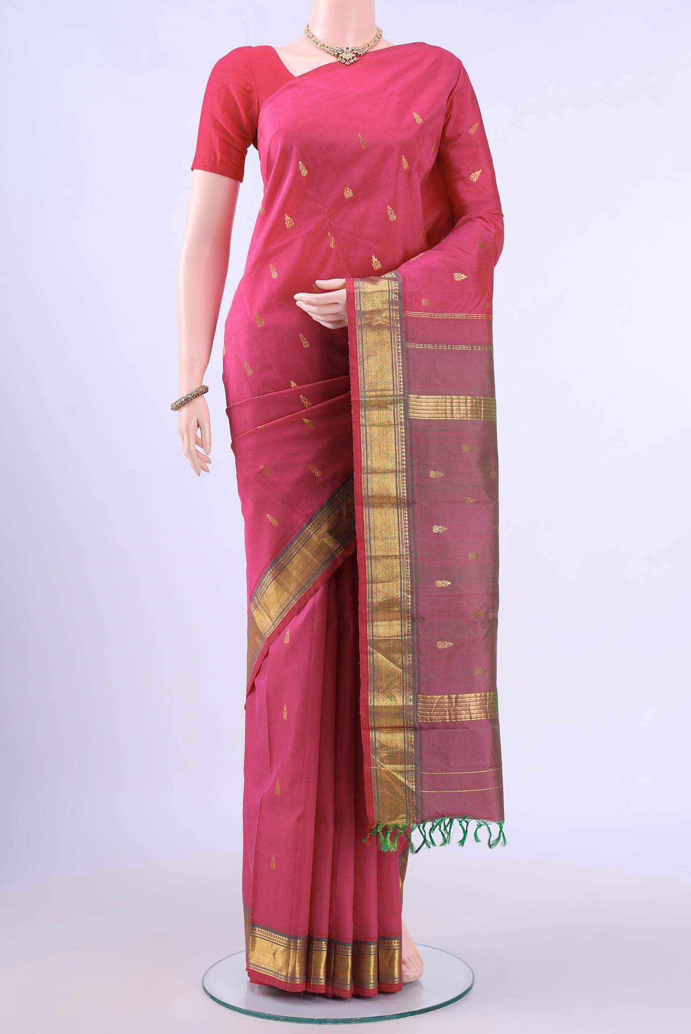 Pink Kanchipuram Saree
