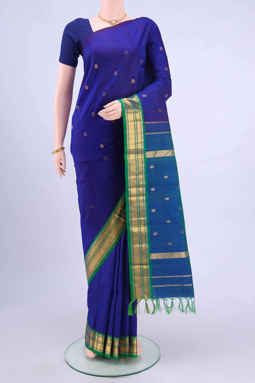 Royal Blue Kanchipuram Silk Saree