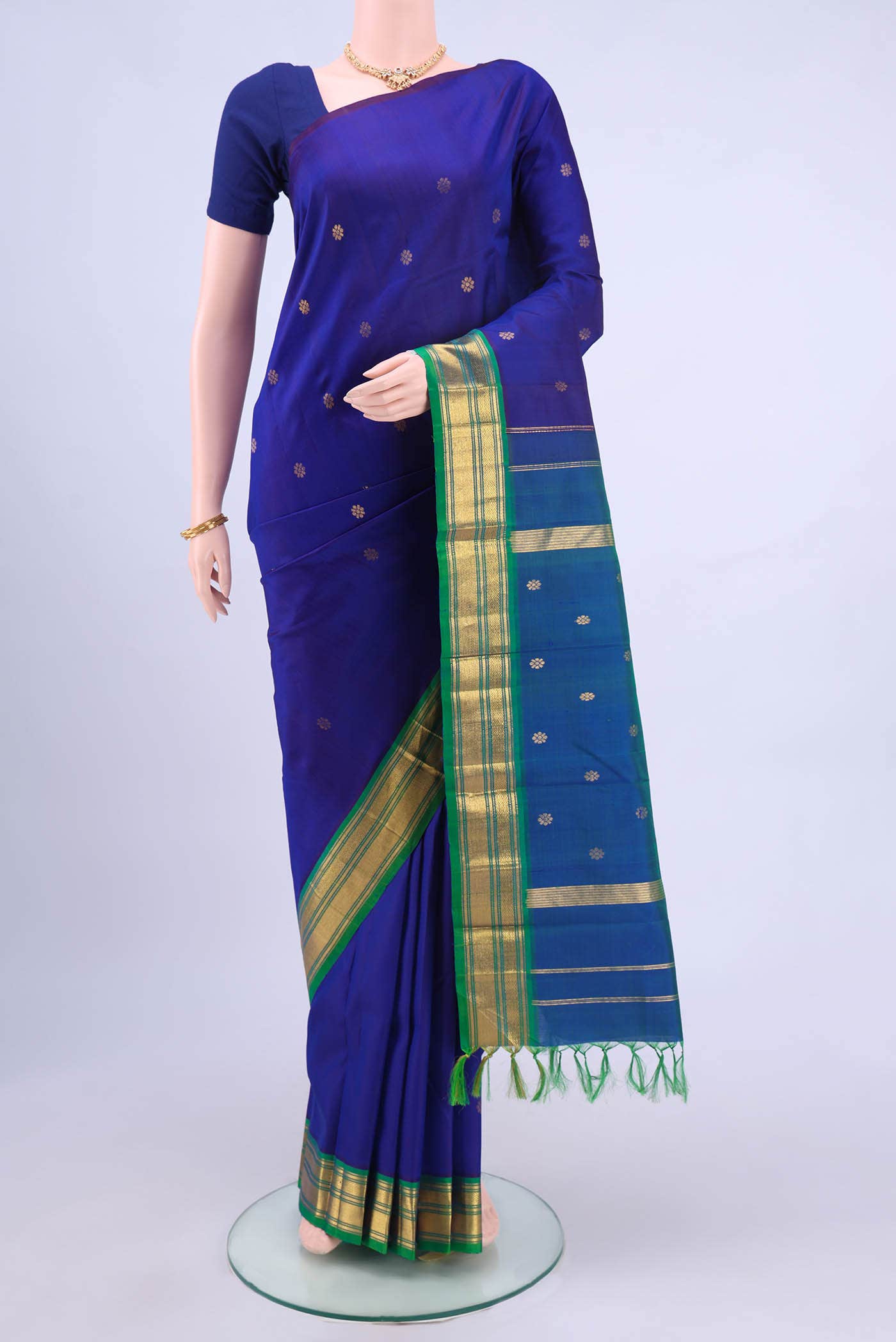 Royal Blue Kanchipuram Silk Saree