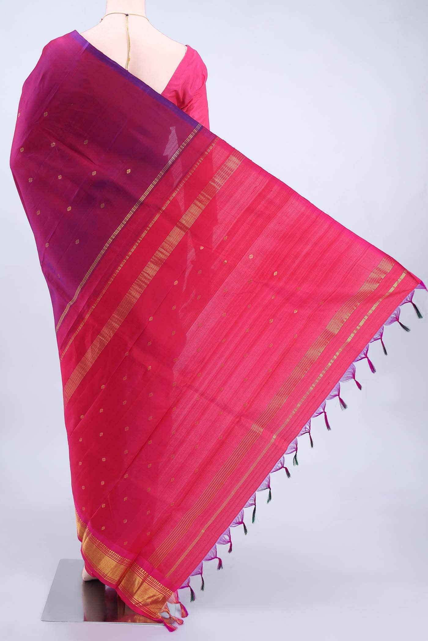 no Dual Tone Kanchipuram Silk Saree