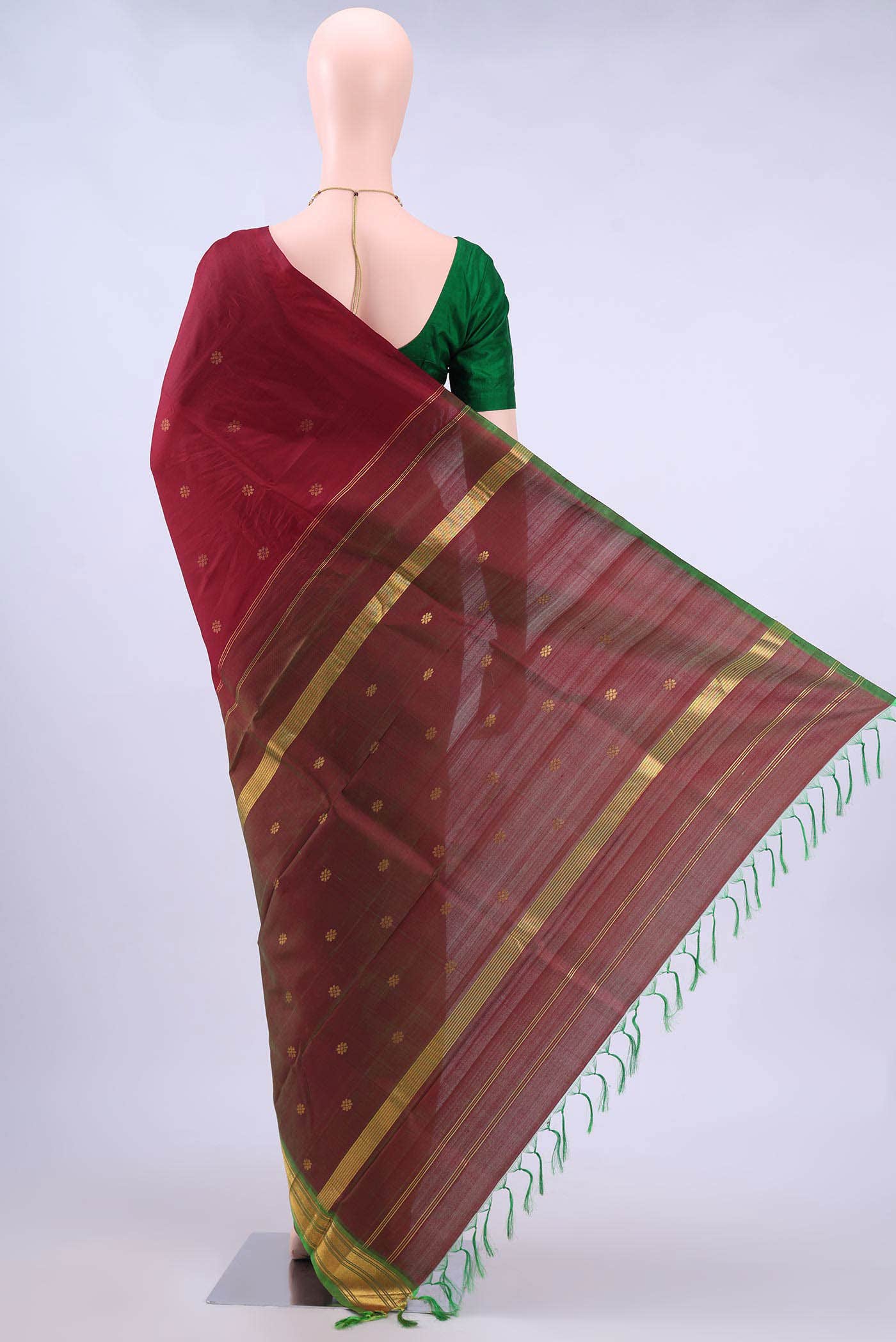 Maroon Kanchipuram Saree