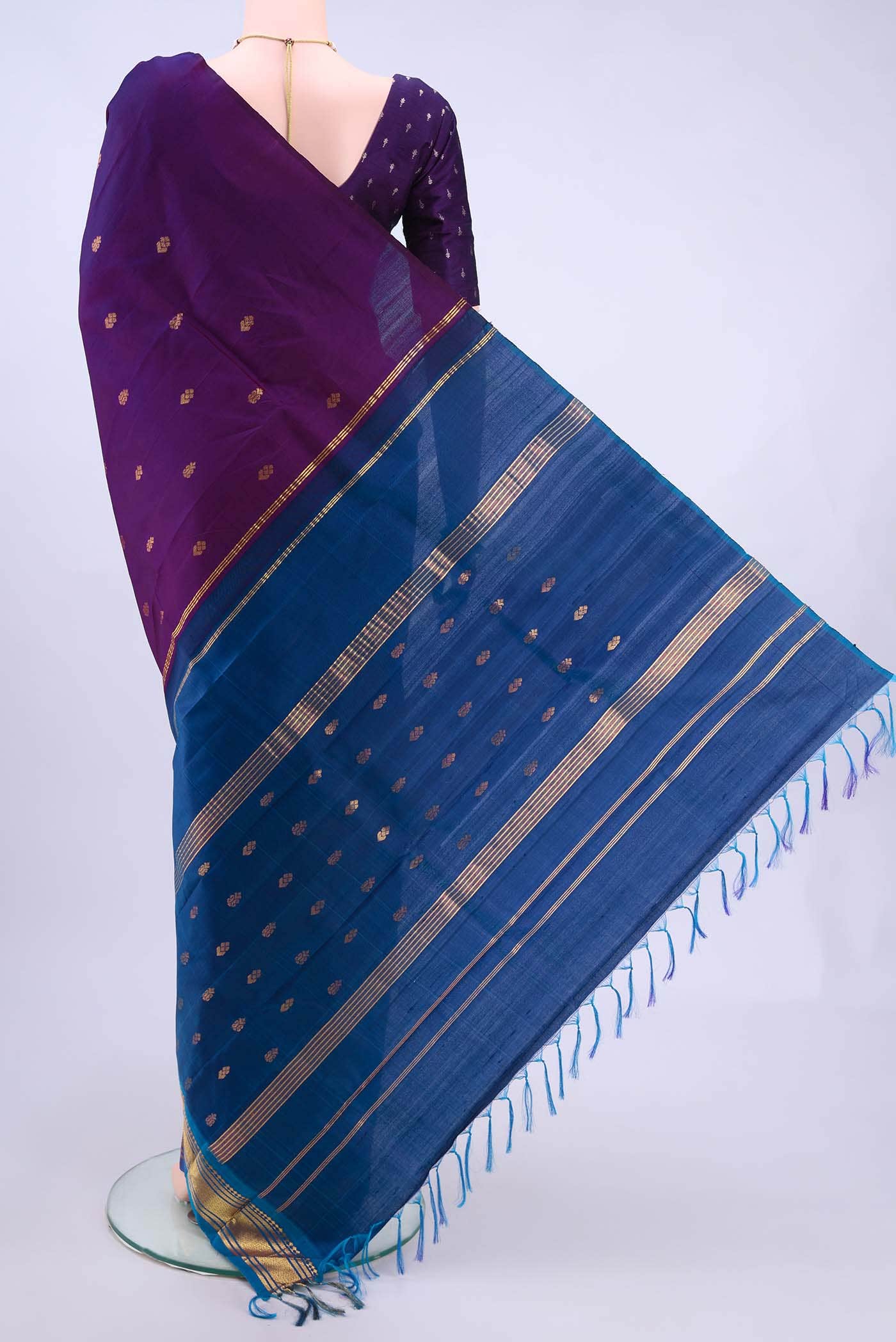 no Dual Tone Kanchipuram Silk Saree