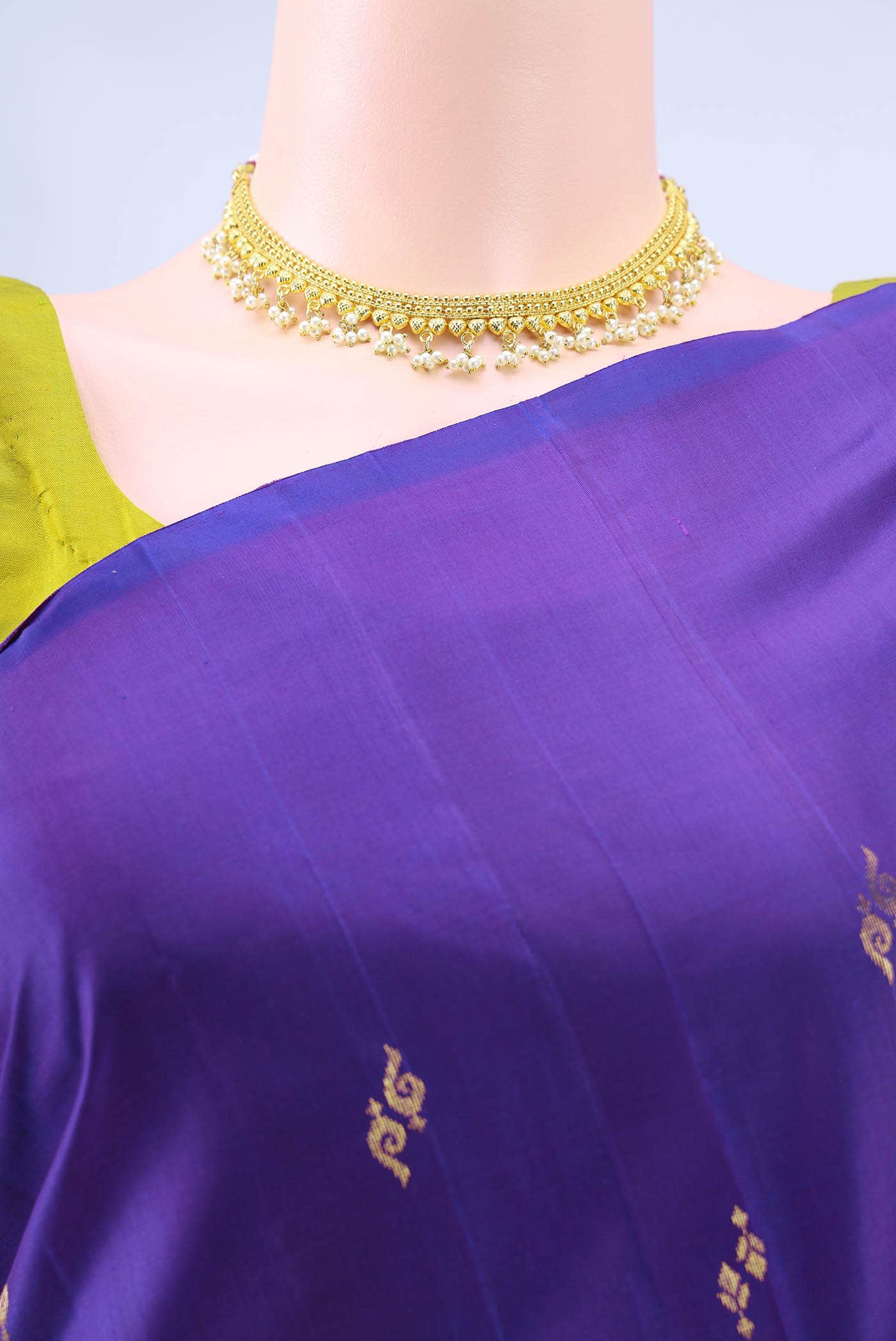 Purple Kanchipuram Silk Saree
